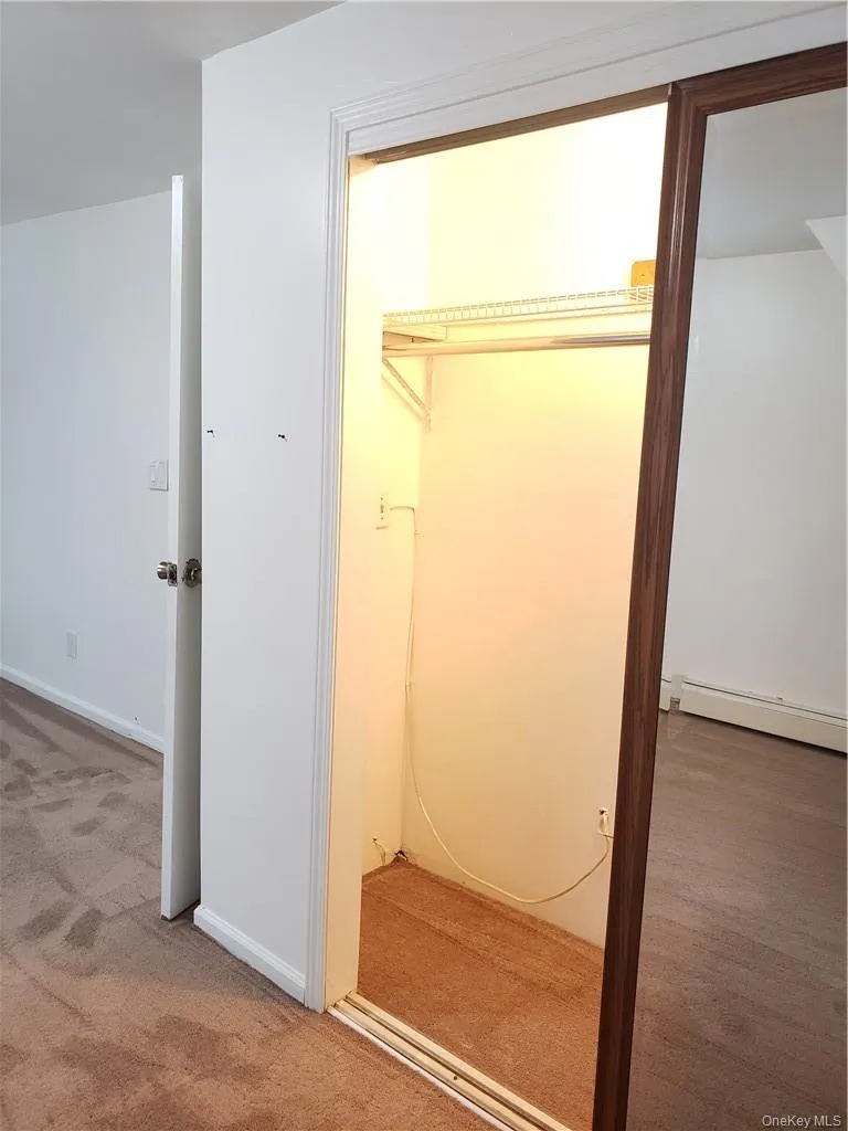 Closet with a baseboard radiator Closet with a baseboard radiator