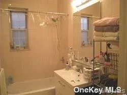 Bathroom with vanity and shower / bathtub combination Bathroom with vanity and shower / bathtub combination