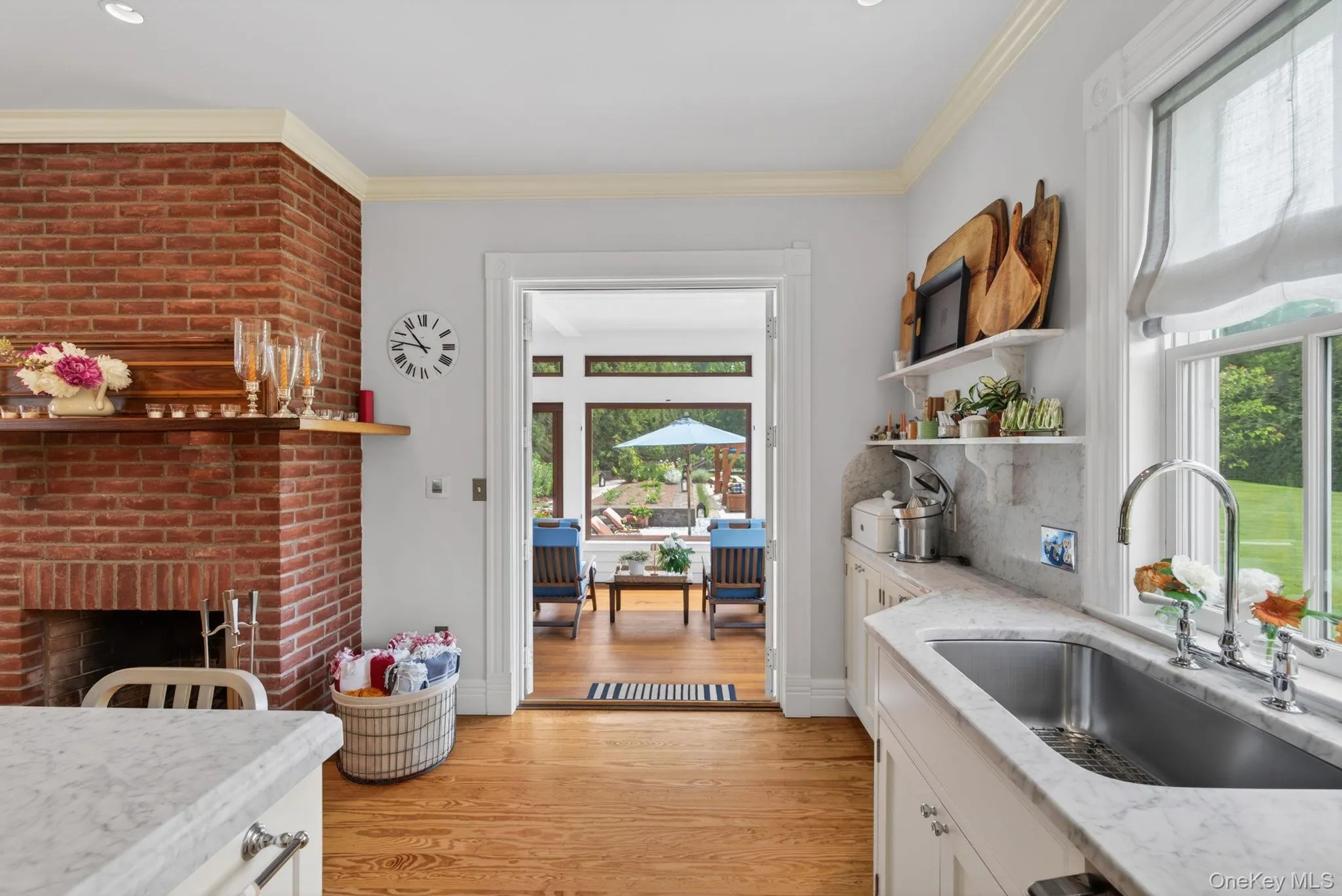 Kitchen opens to screened in porch Kitchen opens to screened in porch