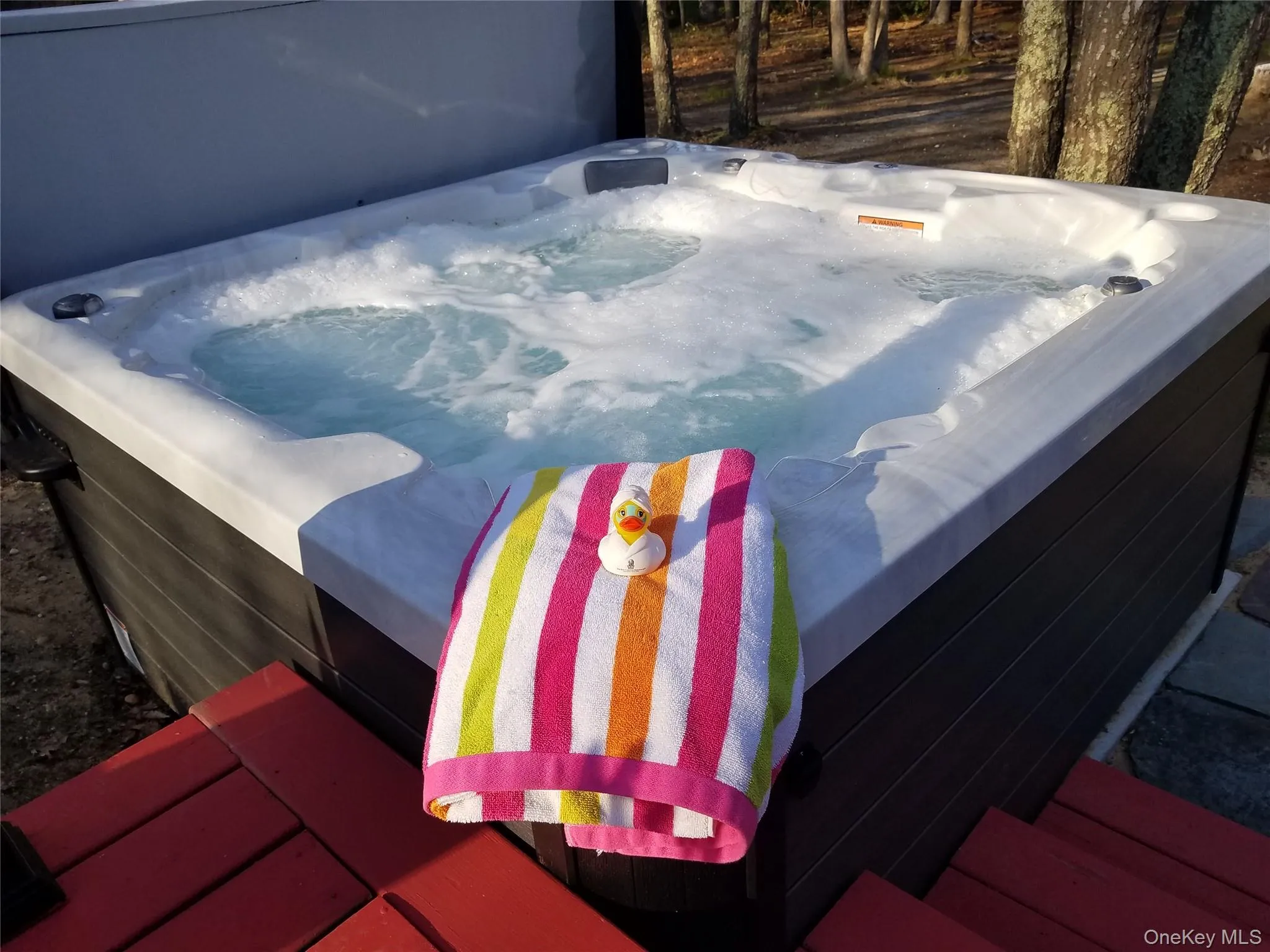 Exterior view of a jacuzzi Exterior view of a jacuzzi
