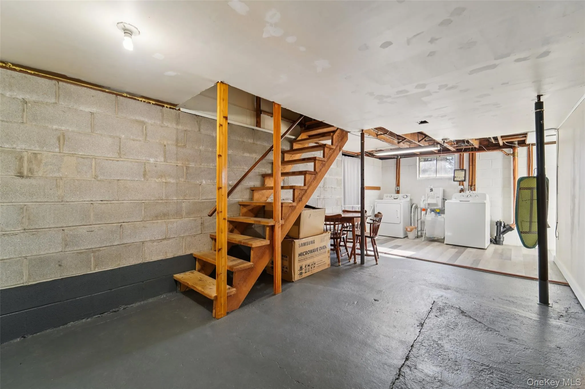 Walkout partially finished basement. Walkout partially finished basement.