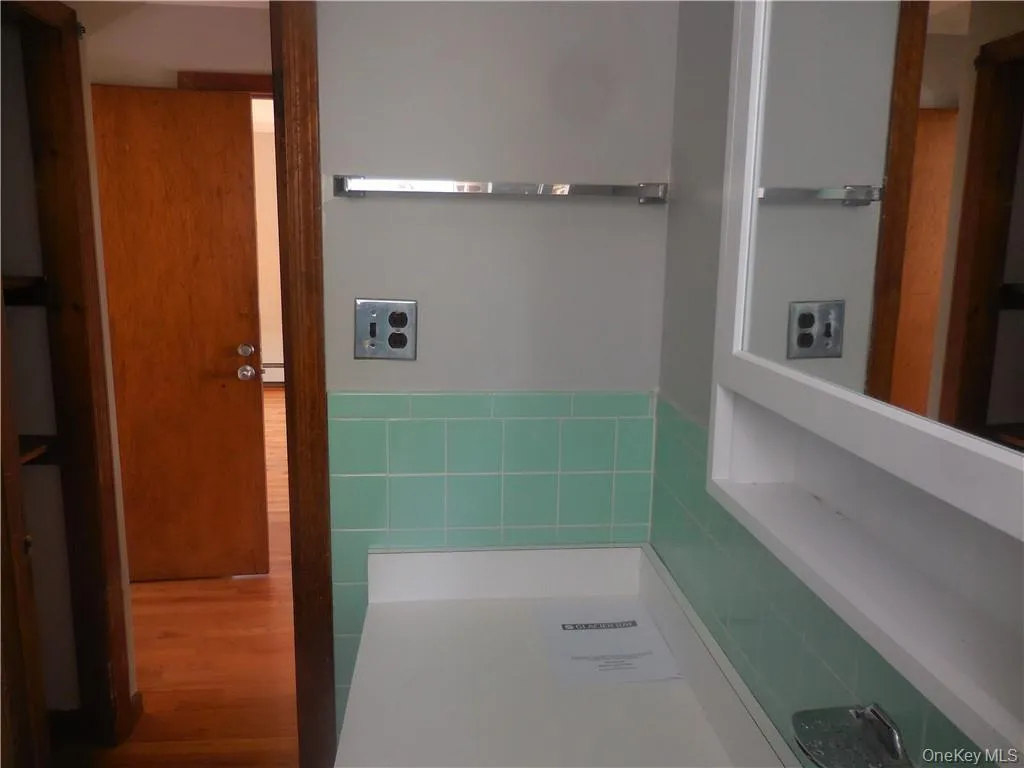 Bathroom with tile walls Bathroom with tile walls