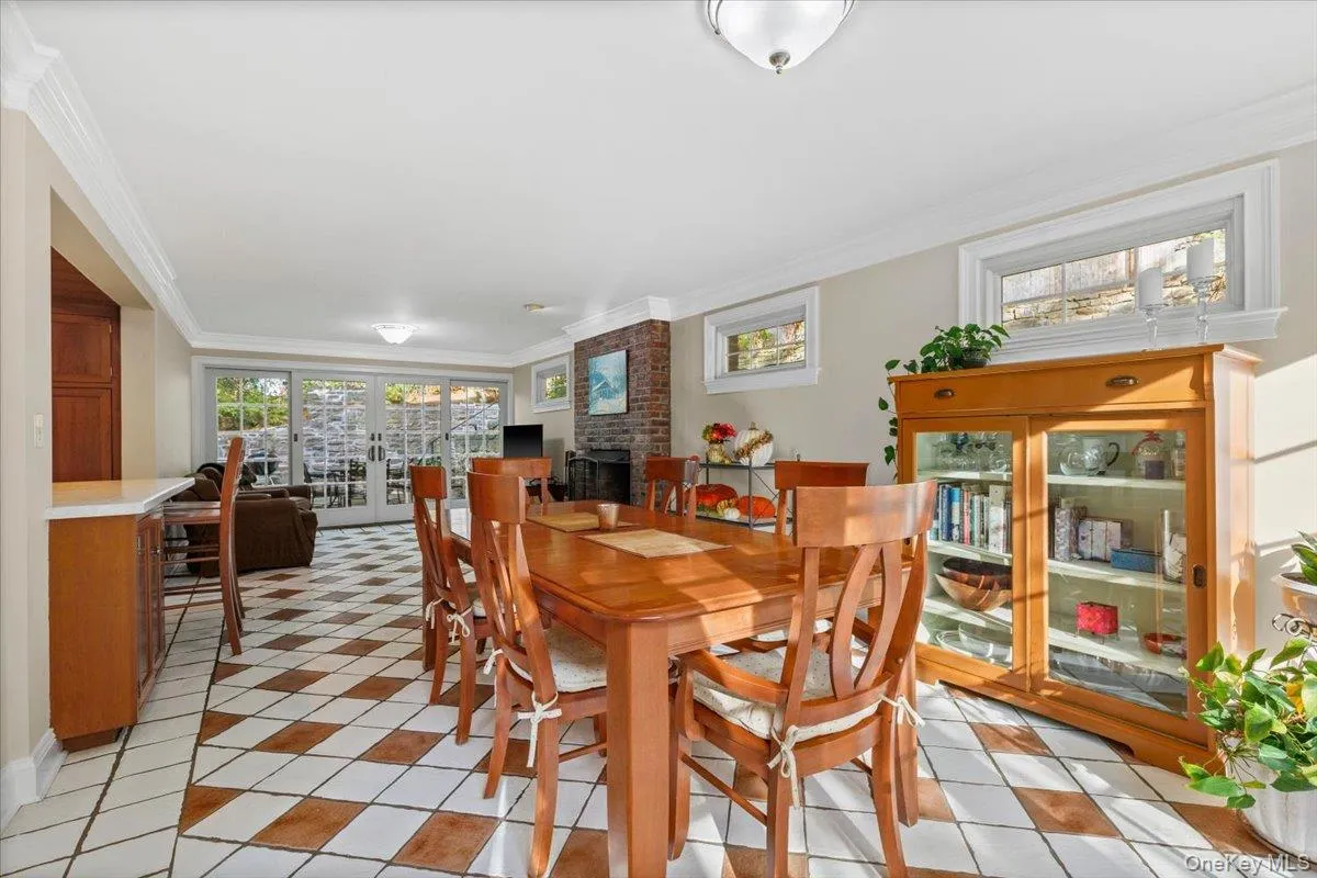 The dining space flows into to the family room. The dining space flows into to the family room.