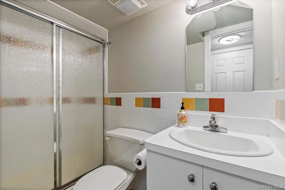 Full bathroom in the basement. Full bathroom in the basement.