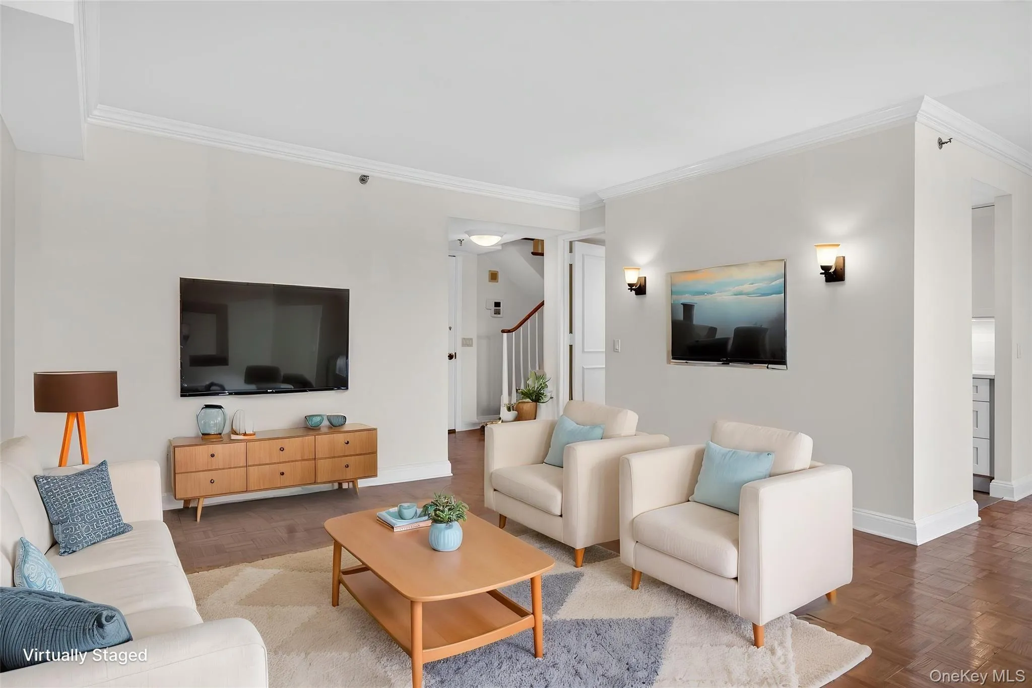 Virtually staged living room Virtually staged living room