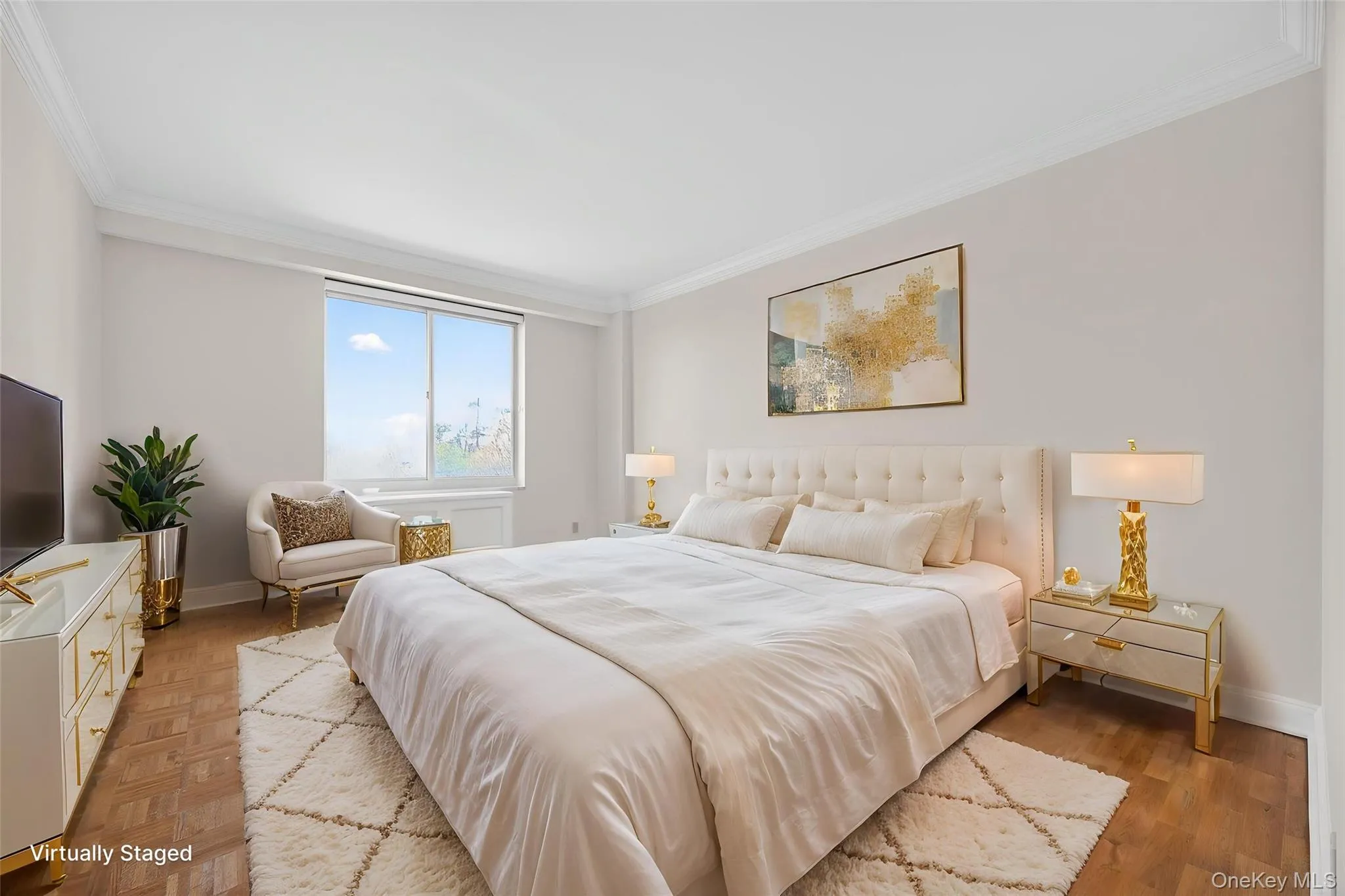 Virtually staged Primary Bedroom on upper level Virtually staged Primary Bedroom on upper level
