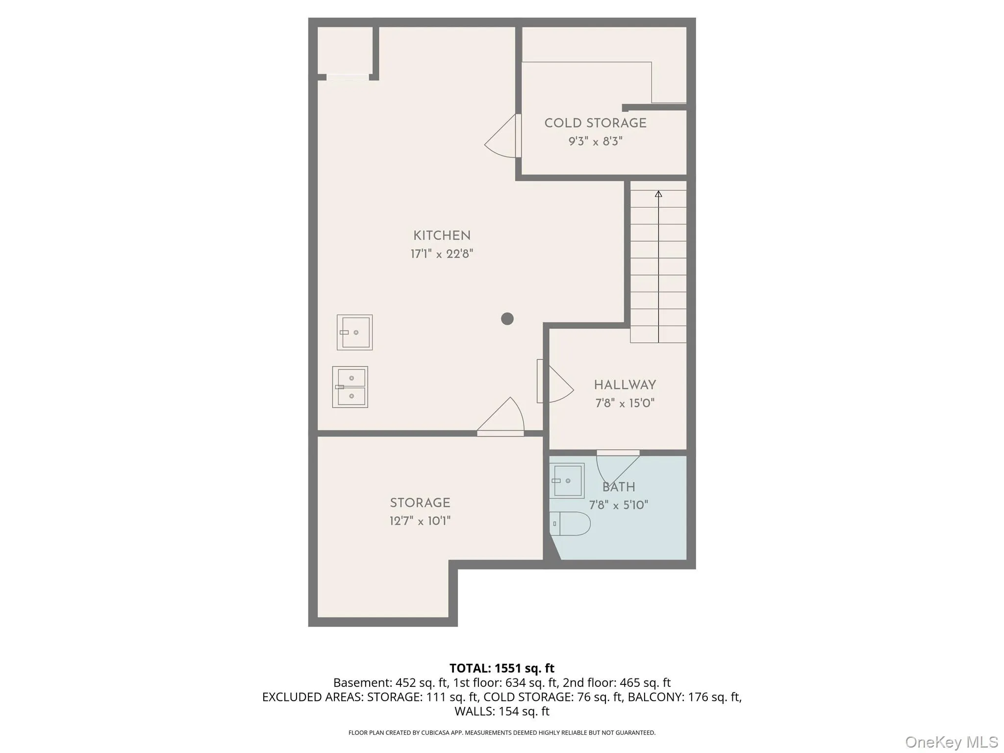 Basement: Prep Kitchen / Cold Storage / Restrooms Basement: Prep Kitchen / Cold Storage / Restrooms