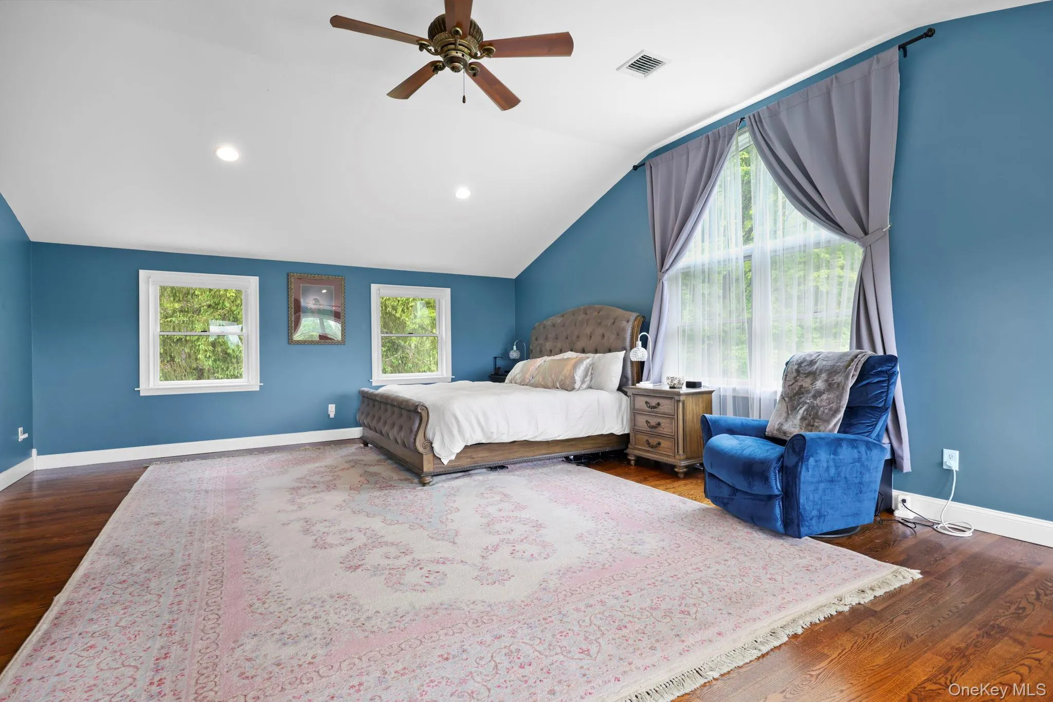 Peaceful sanctuary with vaulted ceilings and windows on three sides Peaceful sanctuary with vaulted ceilings and windows on three sides