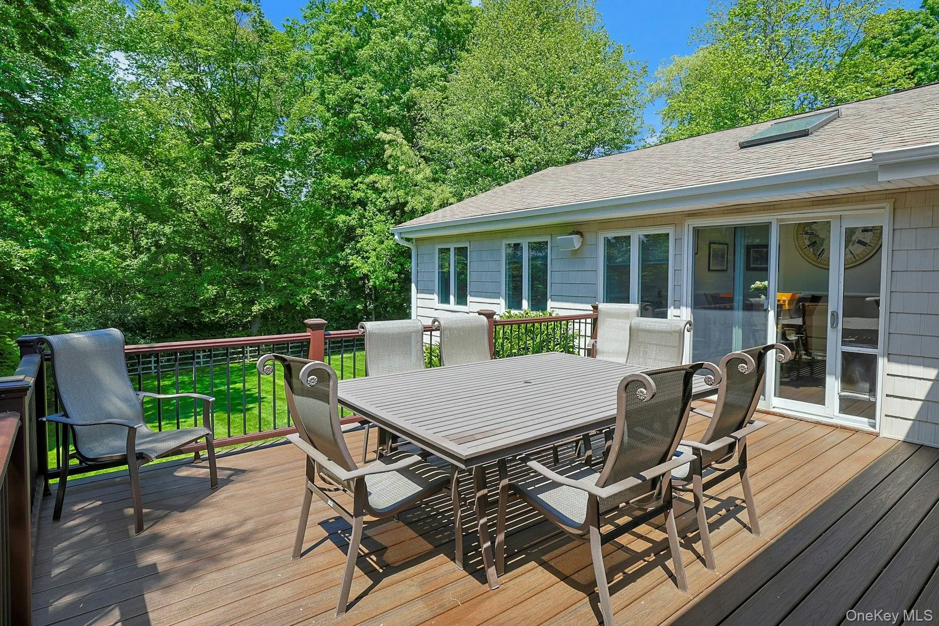 Relax or entertain on this spacious trex deck overlooking a beautiful fenced in rear yard. Relax or entertain on this spacious trex deck overlooking a beautiful fenced in rear yard.