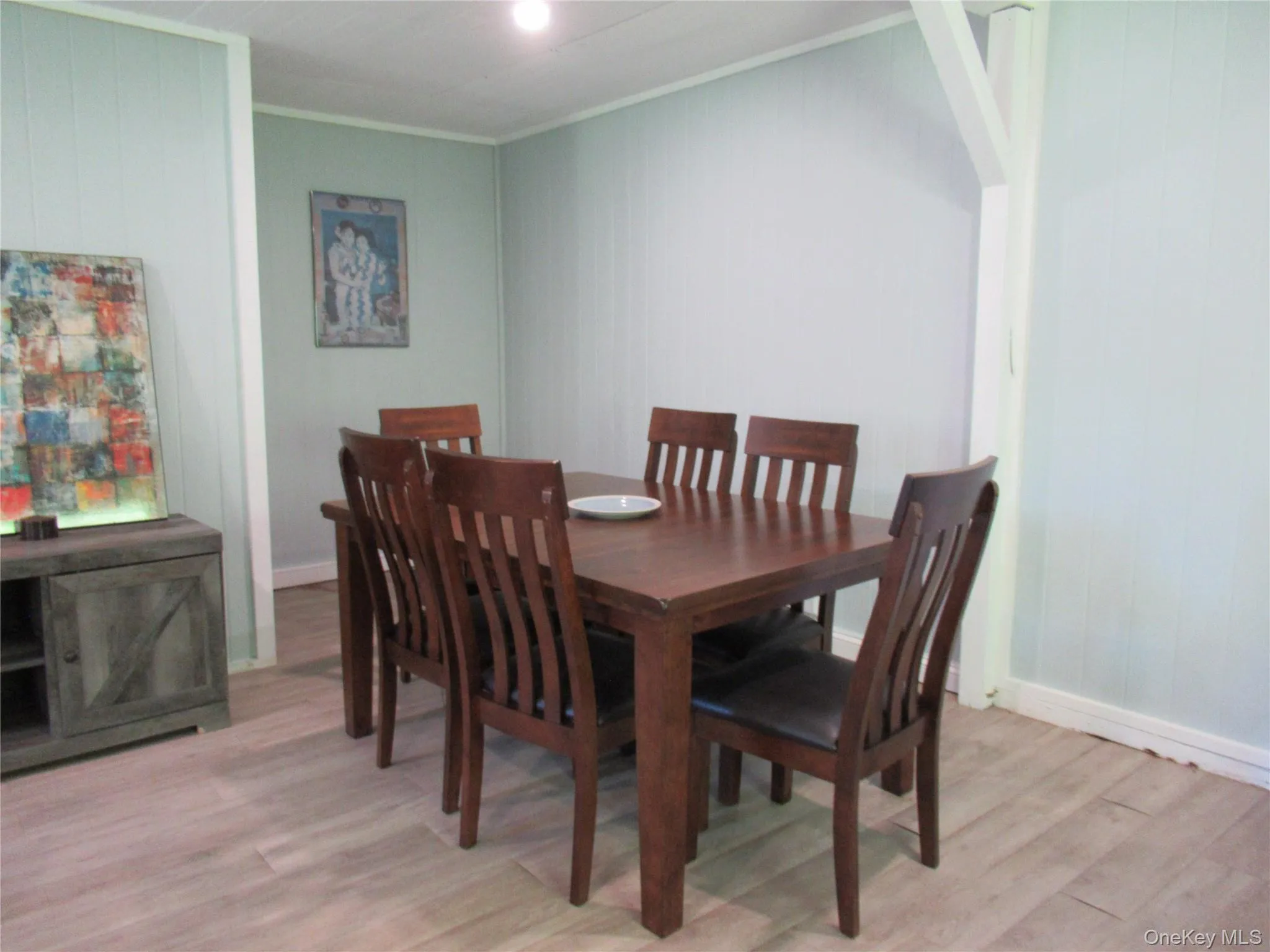 Dining area with storage alcove Dining area with storage alcove