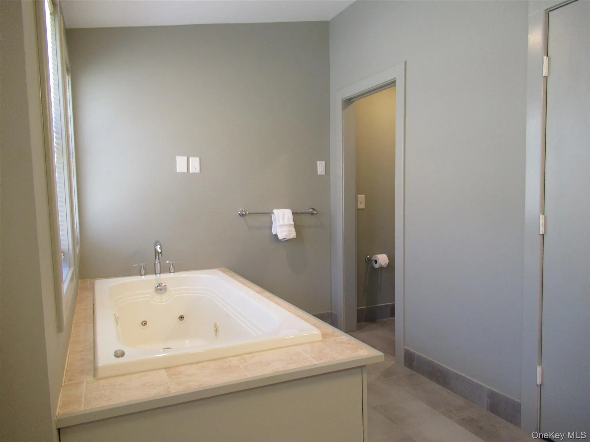 Main en-suite featuring a Jacuzzi tub plus water closet Main en-suite featuring a Jacuzzi tub plus water closet