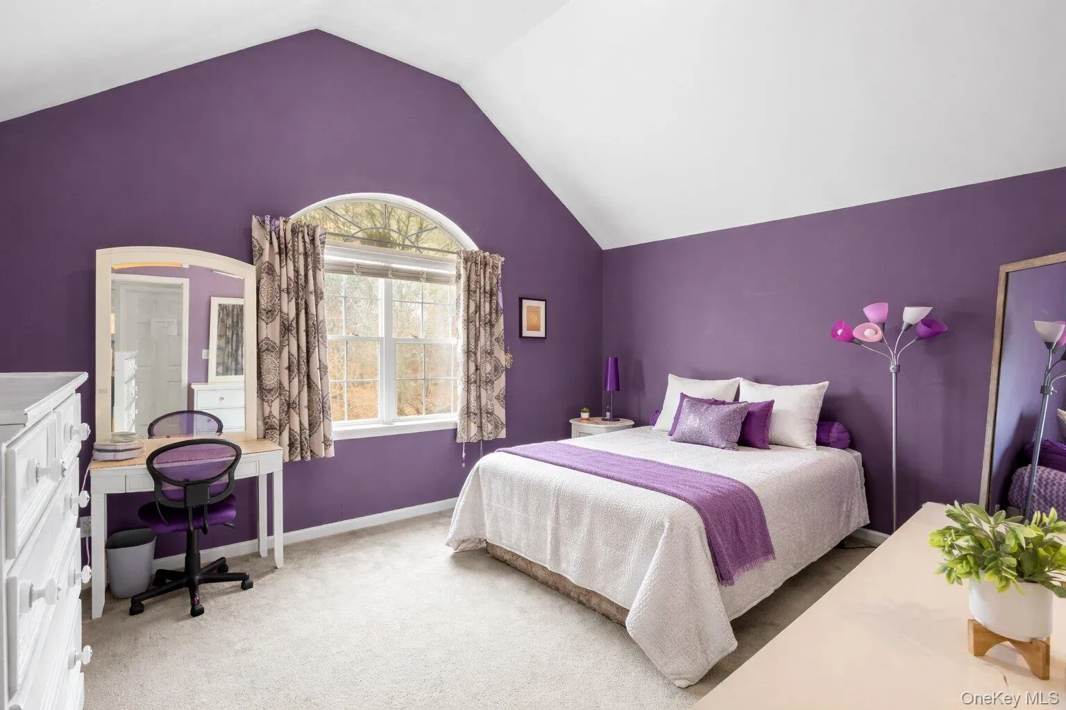 Bedroom #5 Features vaulted ceilings and a walk-in-closet- Photo has been staged Bedroom #5 Features vaulted ceilings and a walk-in-closet- Photo has been staged