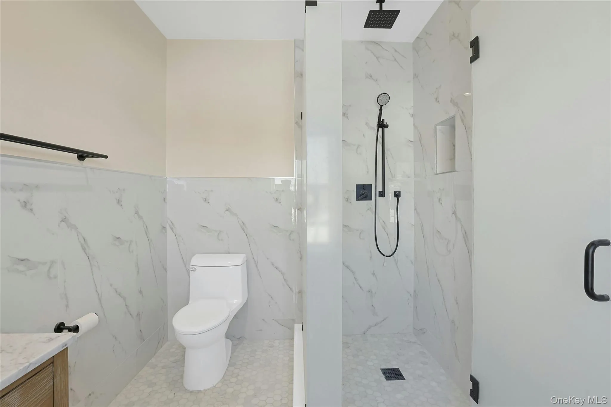 Sun-filled European-style bathroom. Sun-filled European-style bathroom.