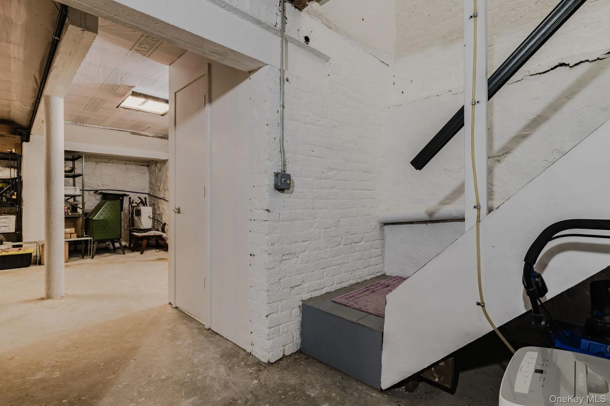 Entry into basement from stairway Entry into basement from stairway