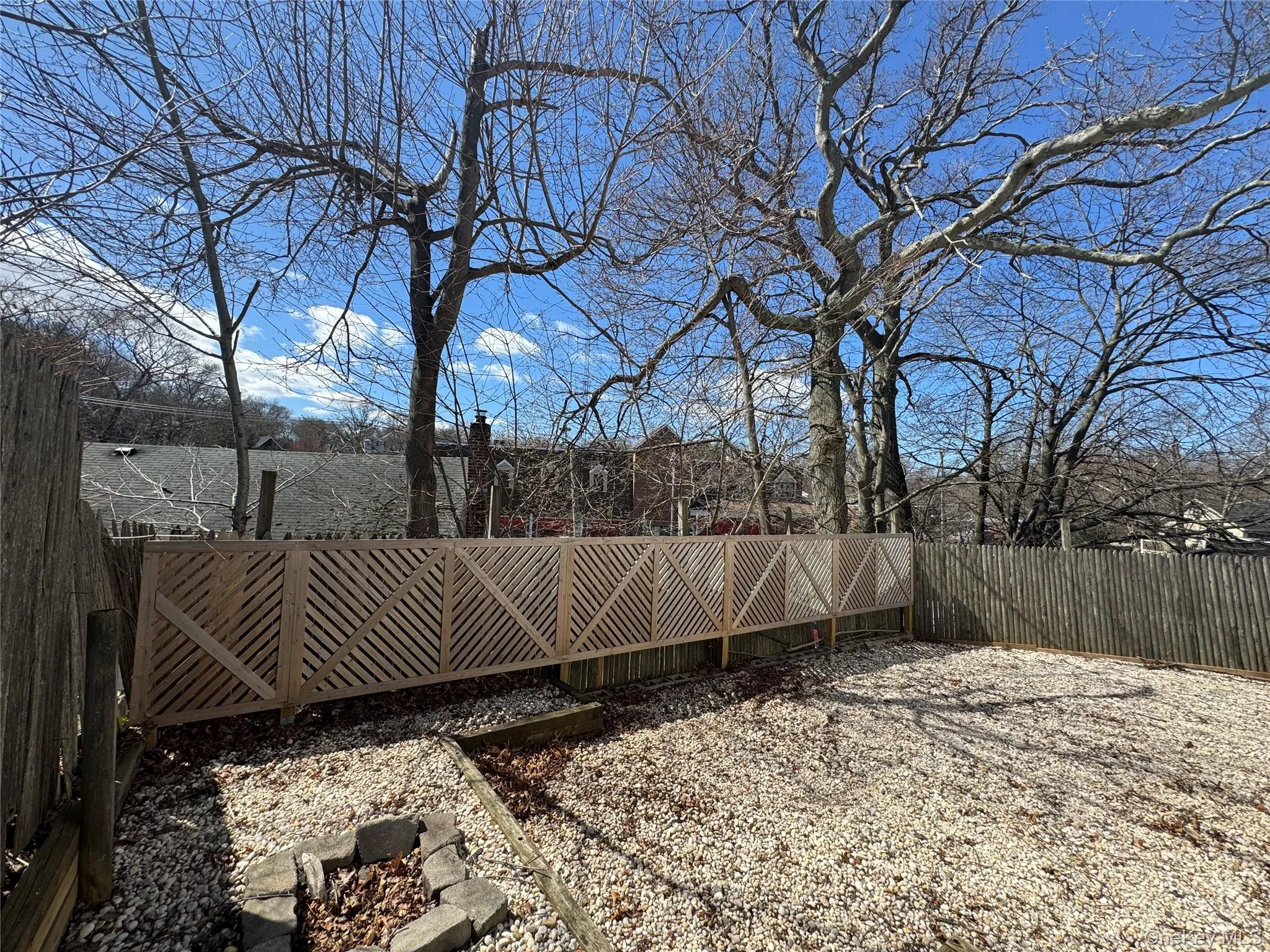 Fenced yard Fenced yard