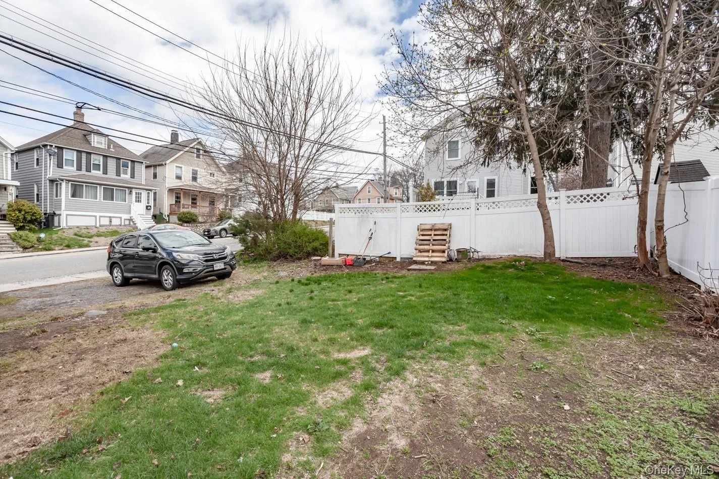 Parking area view from house Parking area view from house
