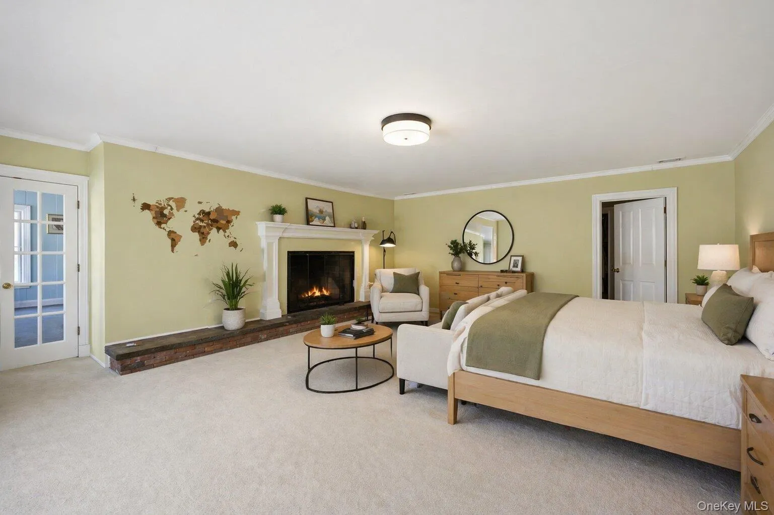 Primary Bedroom with fireplace. Primary Bedroom with fireplace.