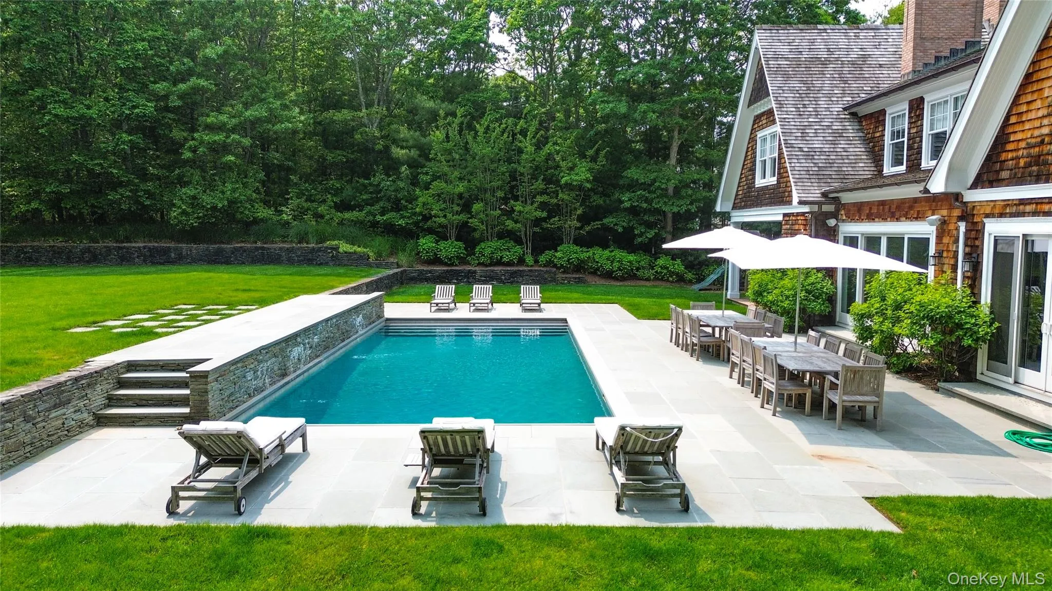 Poolside dining patio Poolside dining patio