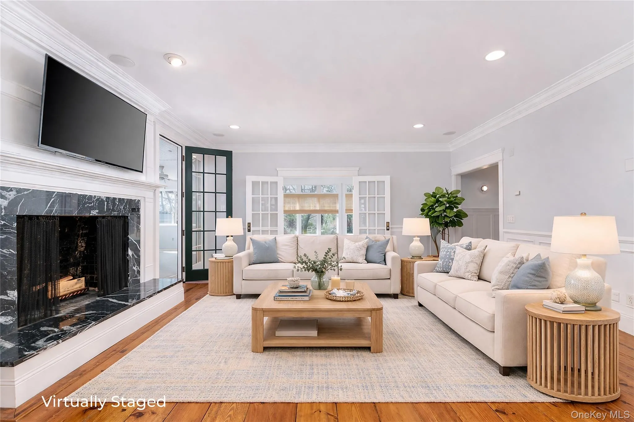 Generously Proportioned Den With Wood Burning Fireplace With Pocket Doors To Kitchen and French Doors To Sunroom and Enclosed Porch. Generously Proportioned Den With Wood Burning Fireplace With Pocket Doors To Kitchen and French Doors To Sunroom and Enclosed Porch.