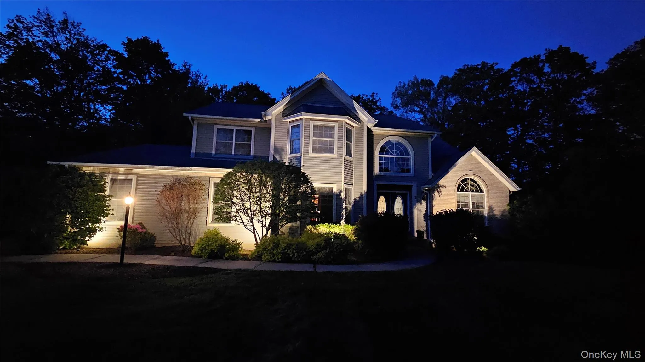 Tasteful landscape up-lighting. Tasteful landscape up-lighting.