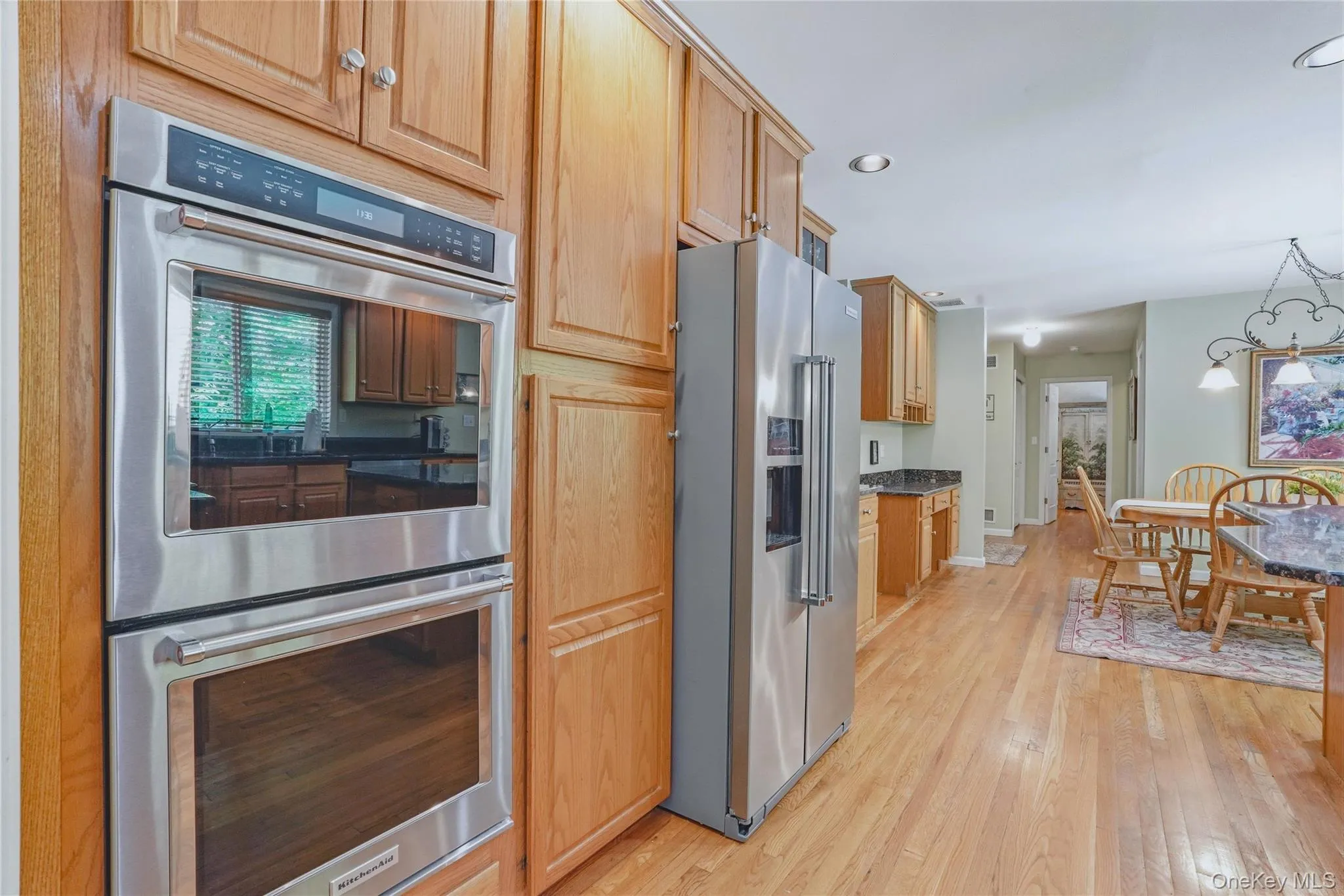 Double convection ovens and side by side refrigerator with water and ice maker. Double convection ovens and side by side refrigerator with water and ice maker.