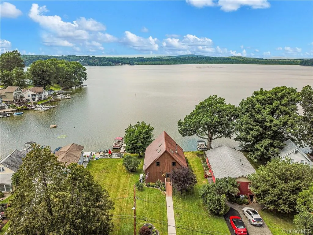 Aerial View of home and lake Aerial View of home and lake