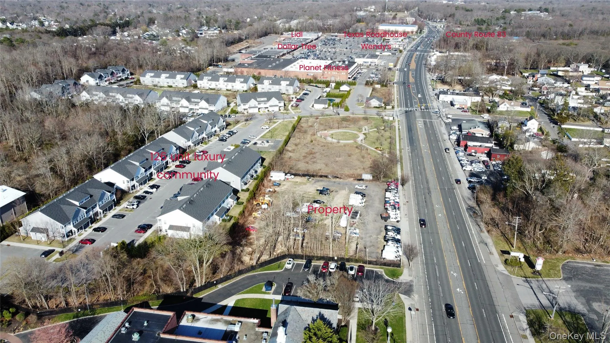 Drone view facing east Drone view facing east