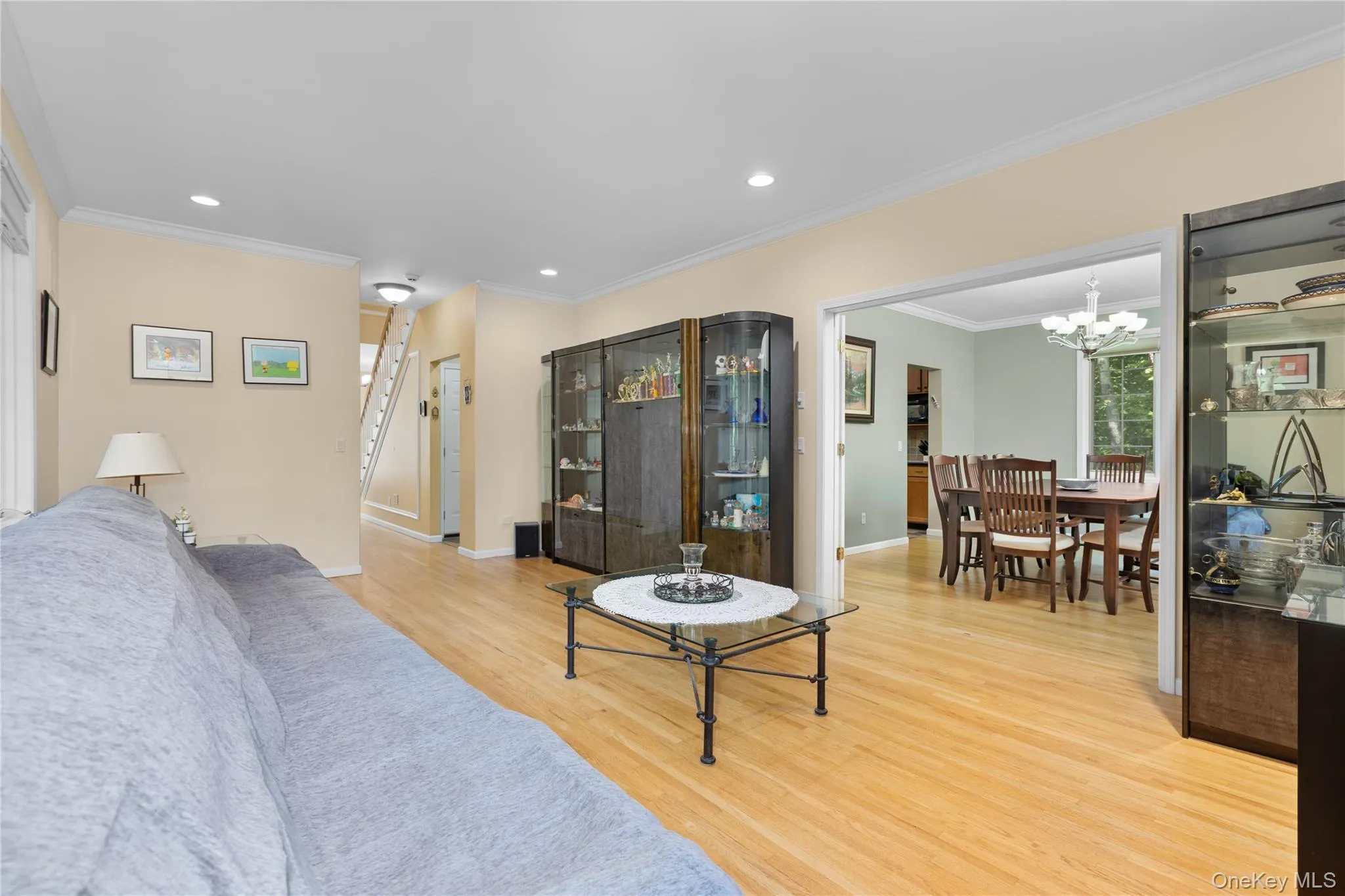 Dining room which leads to den Dining room which leads to den