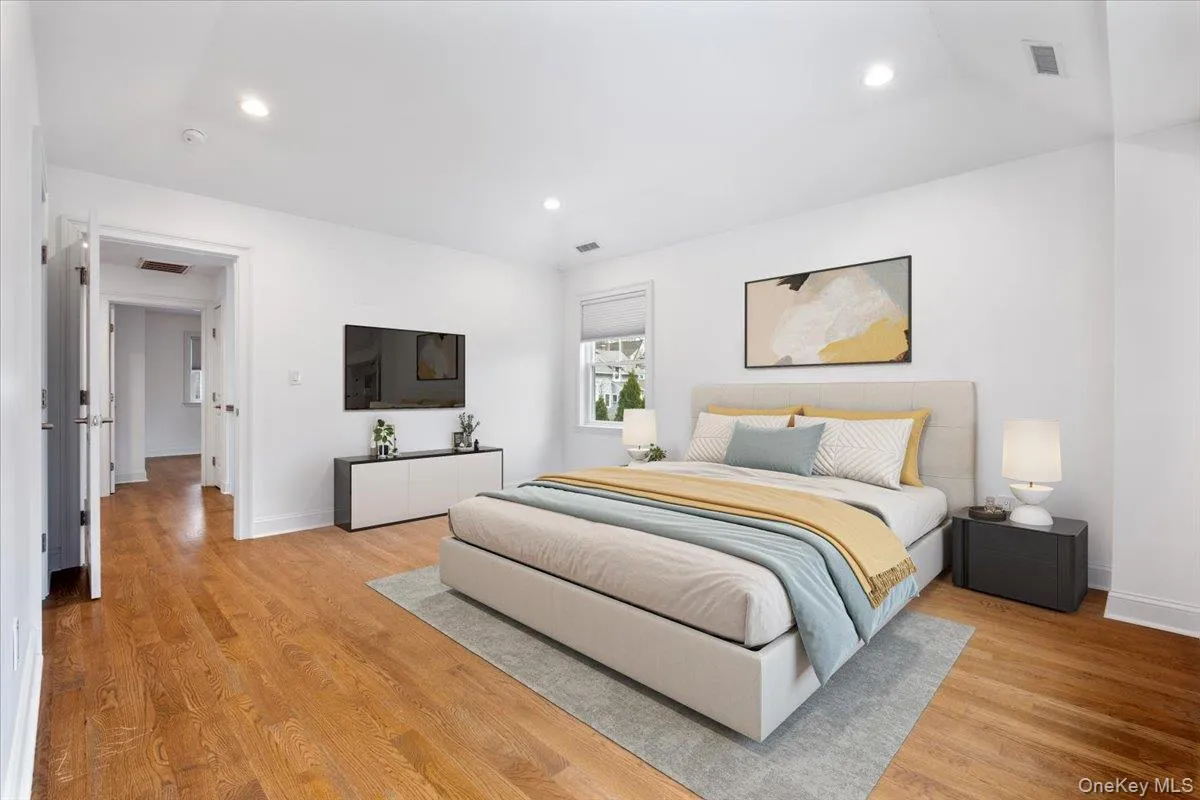 Staged primary bedroom Staged primary bedroom