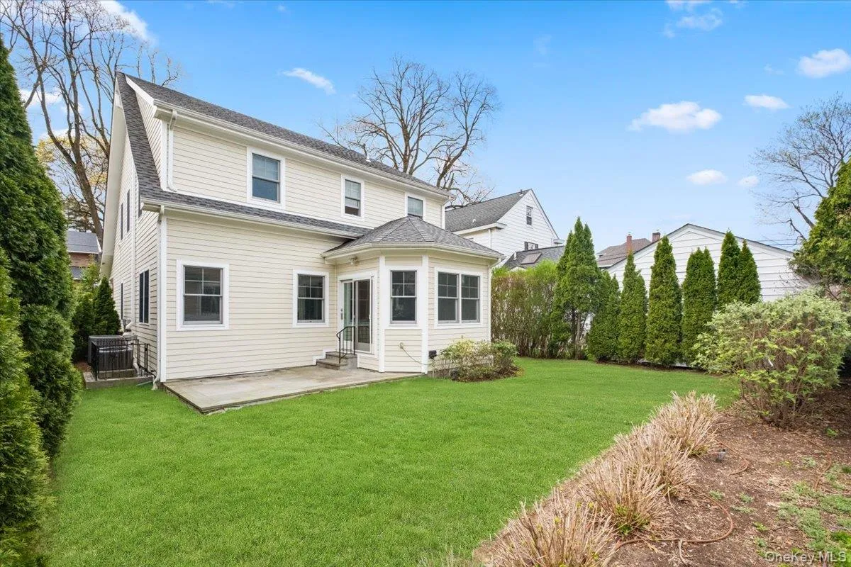Landscaped backyard and patio Landscaped backyard and patio
