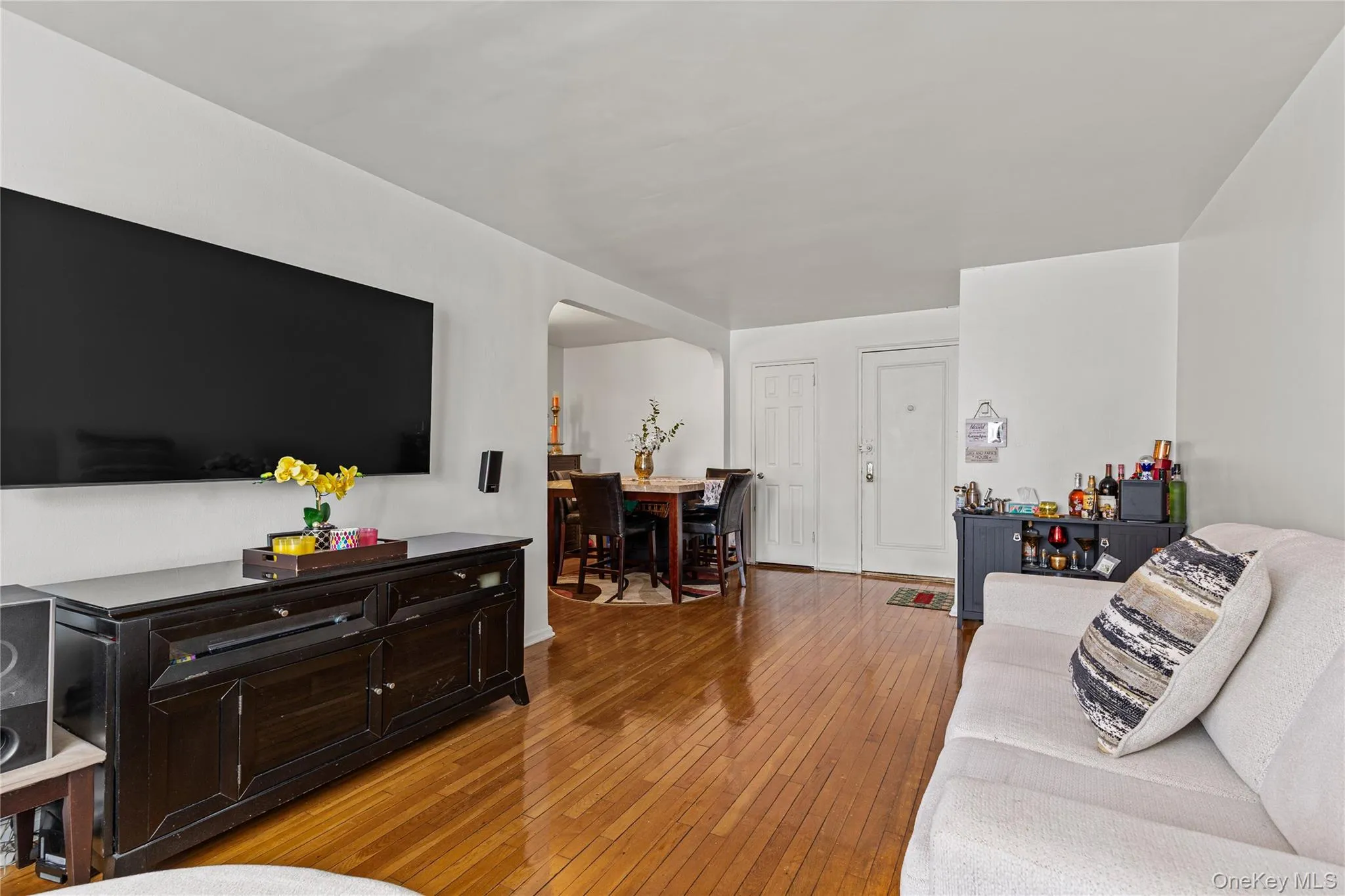 The living room flows into a roomy dining area . . . The living room flows into a roomy dining area . . .