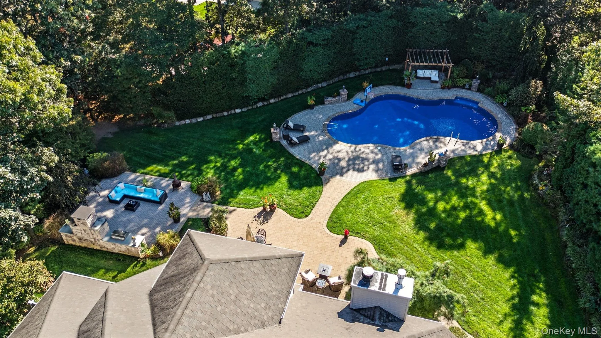 Bird's eye view of a pool Bird's eye view of a pool