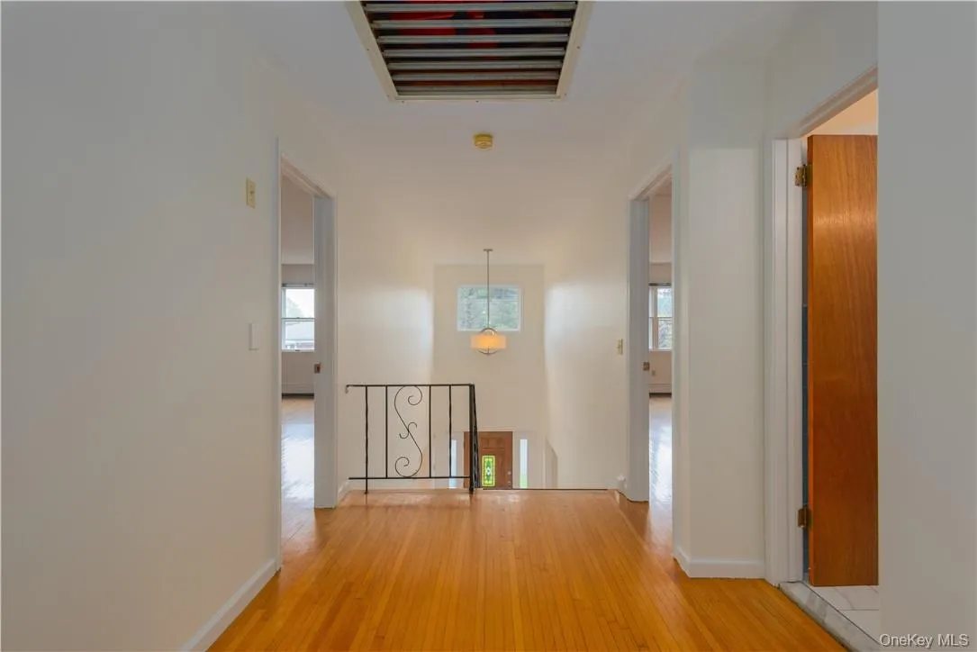 Up the stairs to the second floor. Up the stairs to the second floor.