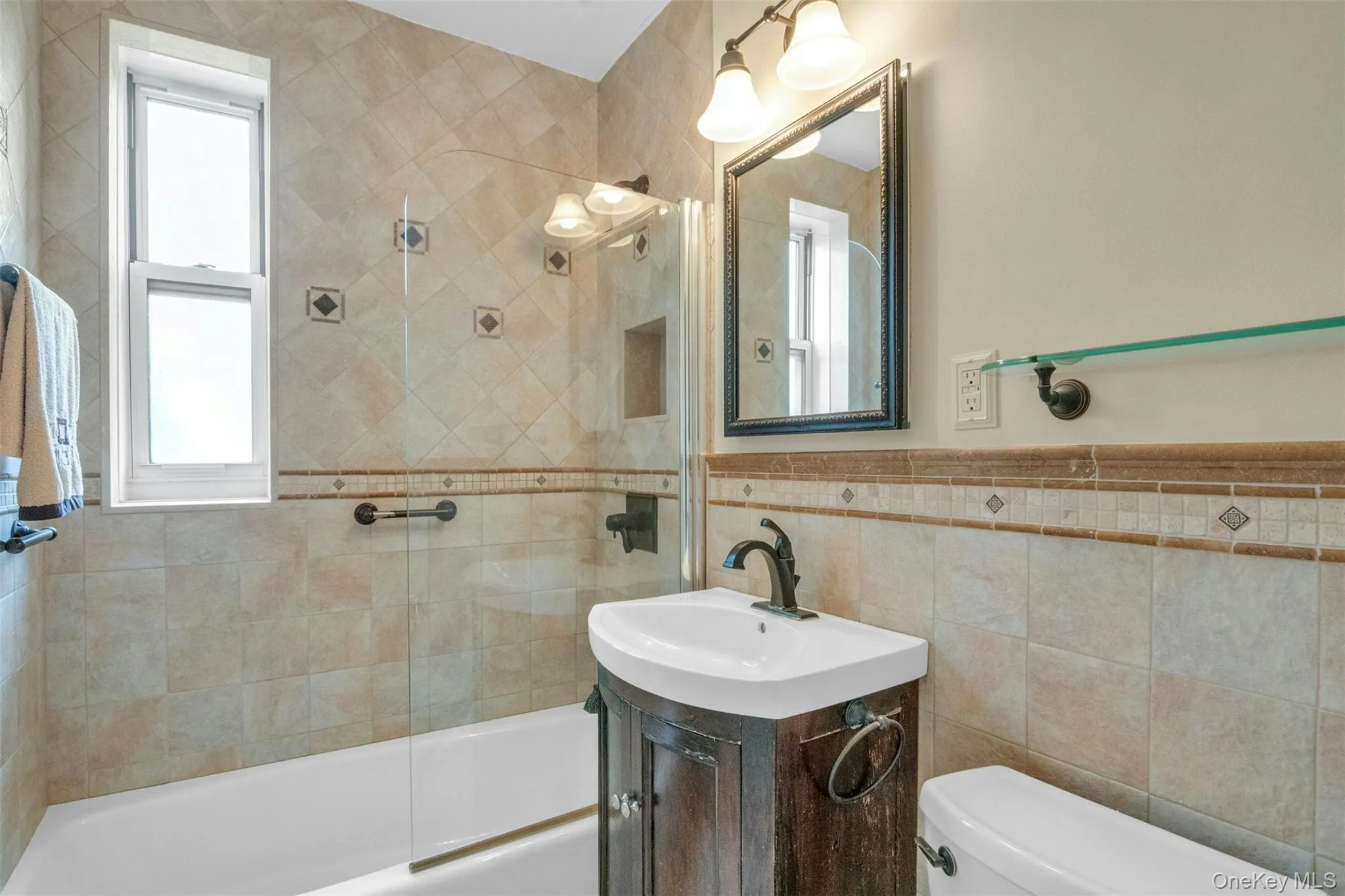 Renovated hall bathroom with tub Renovated hall bathroom with tub