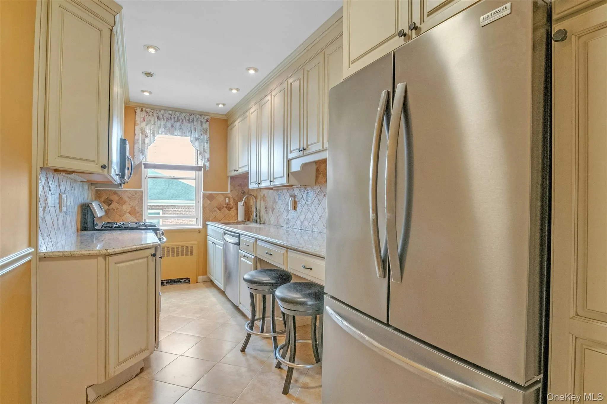Kitchen with stools Kitchen with stools