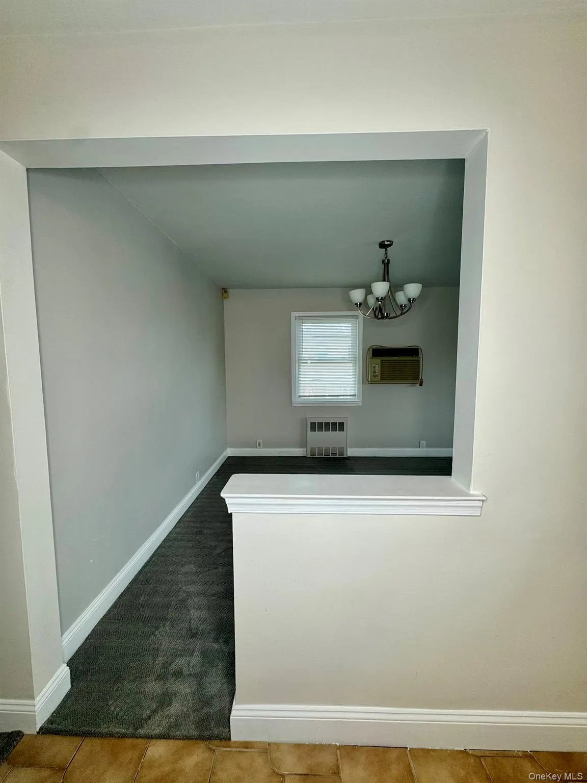 Hallway featuring carpet flooring and radiator Hallway featuring carpet flooring and radiator