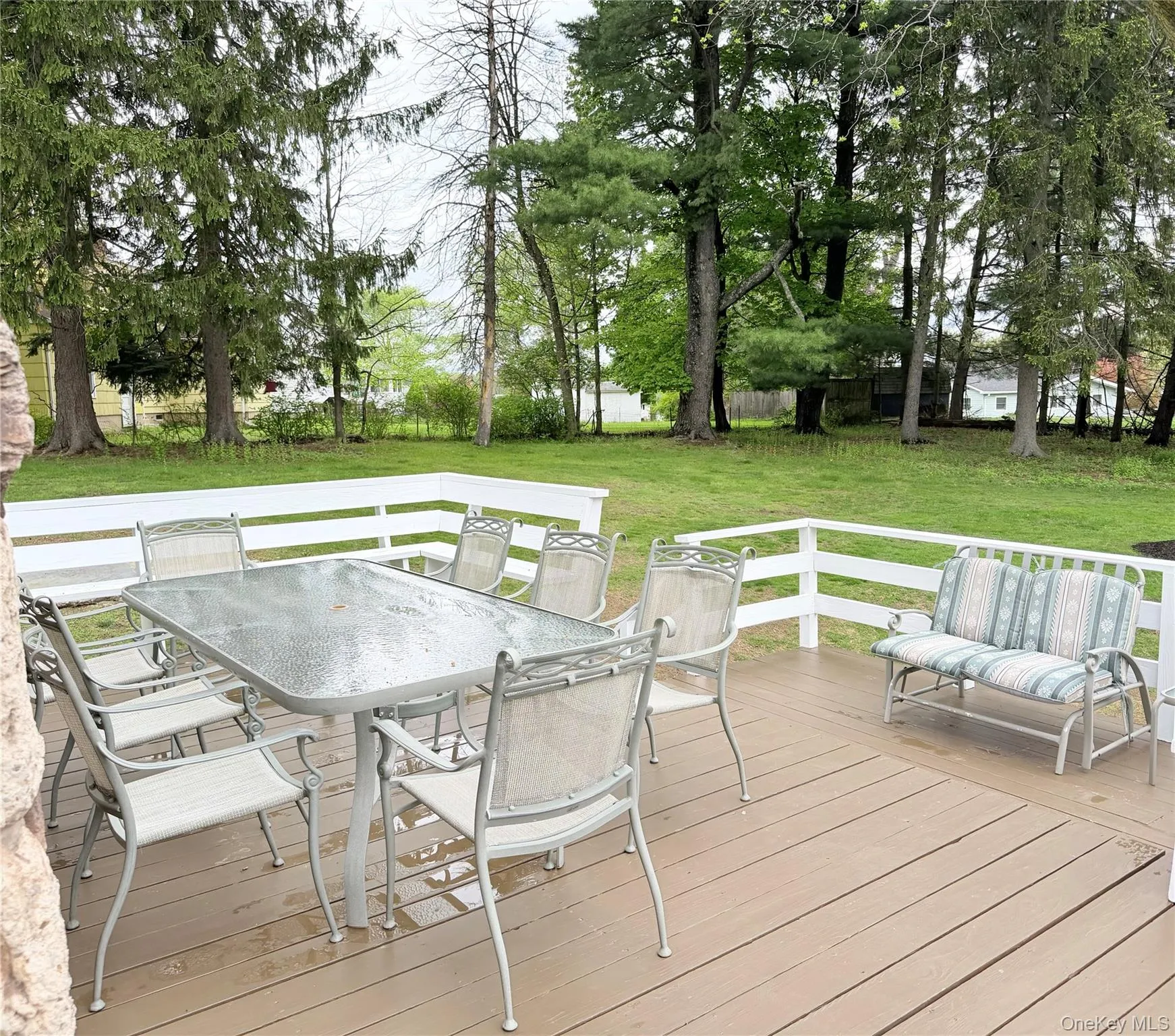Deck with outside furniture Deck with outside furniture