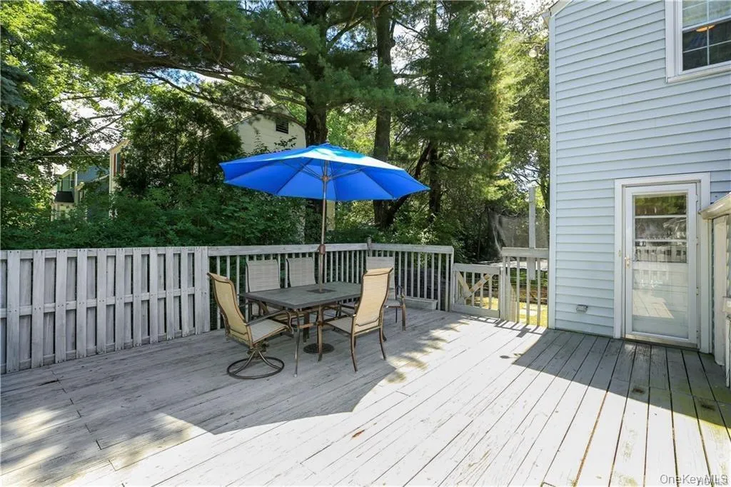 Generously sized deck for outdoor entertainment. Generously sized deck for outdoor entertainment.