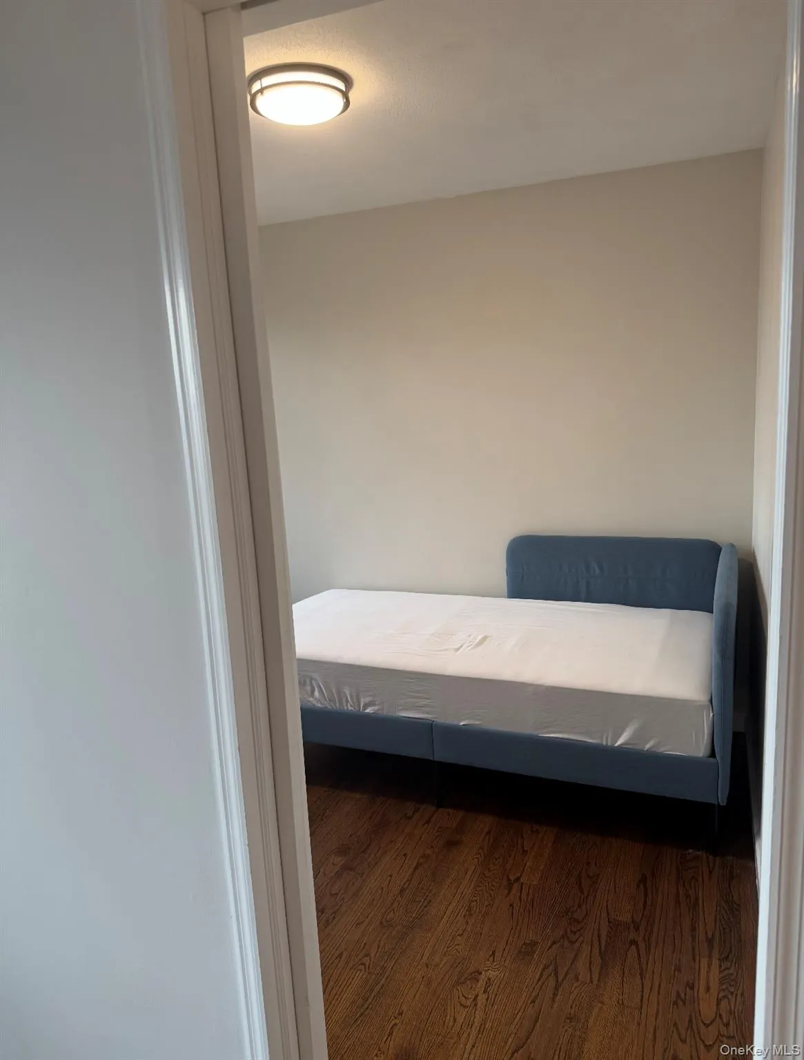 Bedroom with dark wood-type flooring Bedroom with dark wood-type flooring