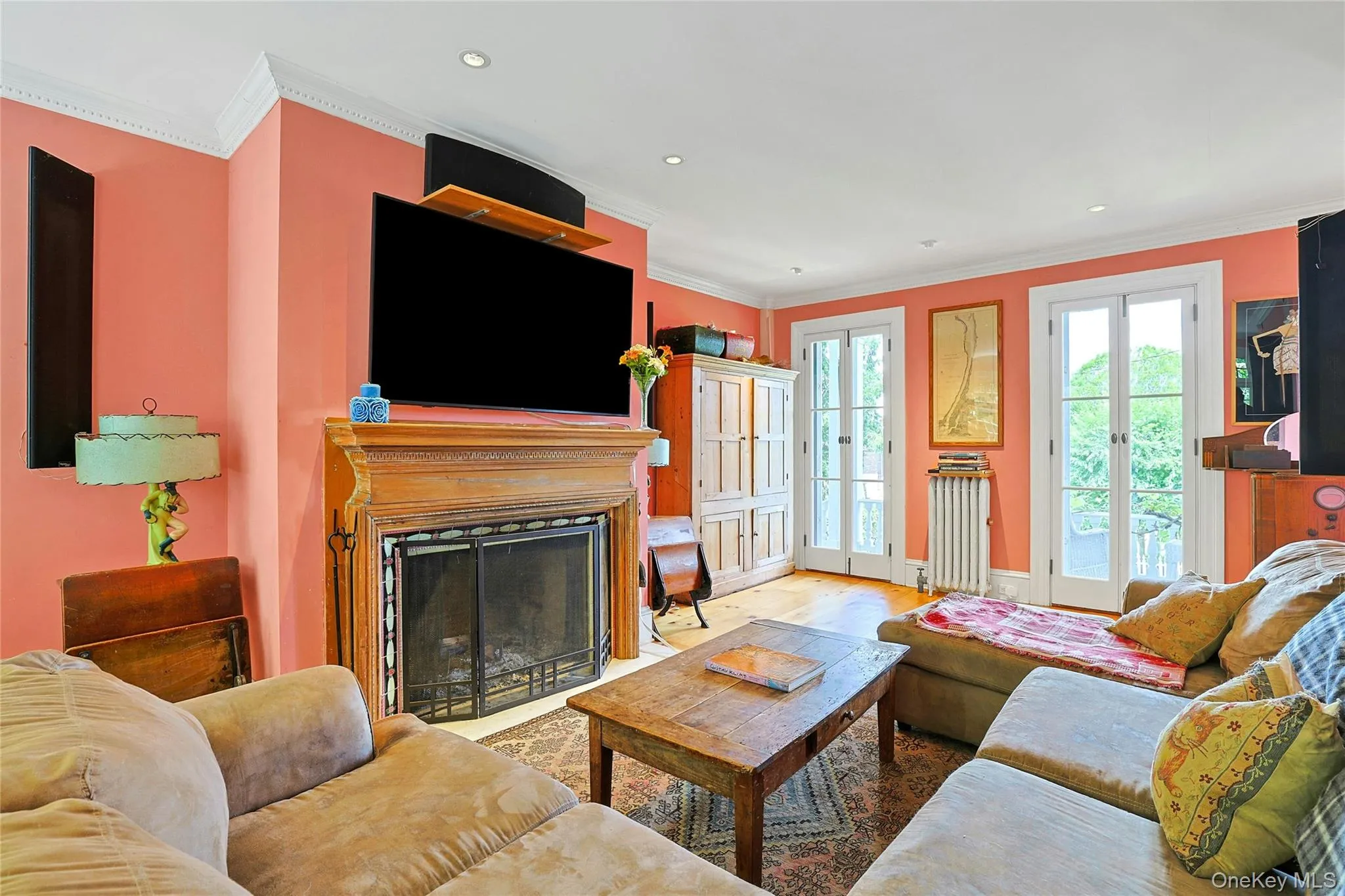 family room with french doors to the front porch family room with french doors to the front porch