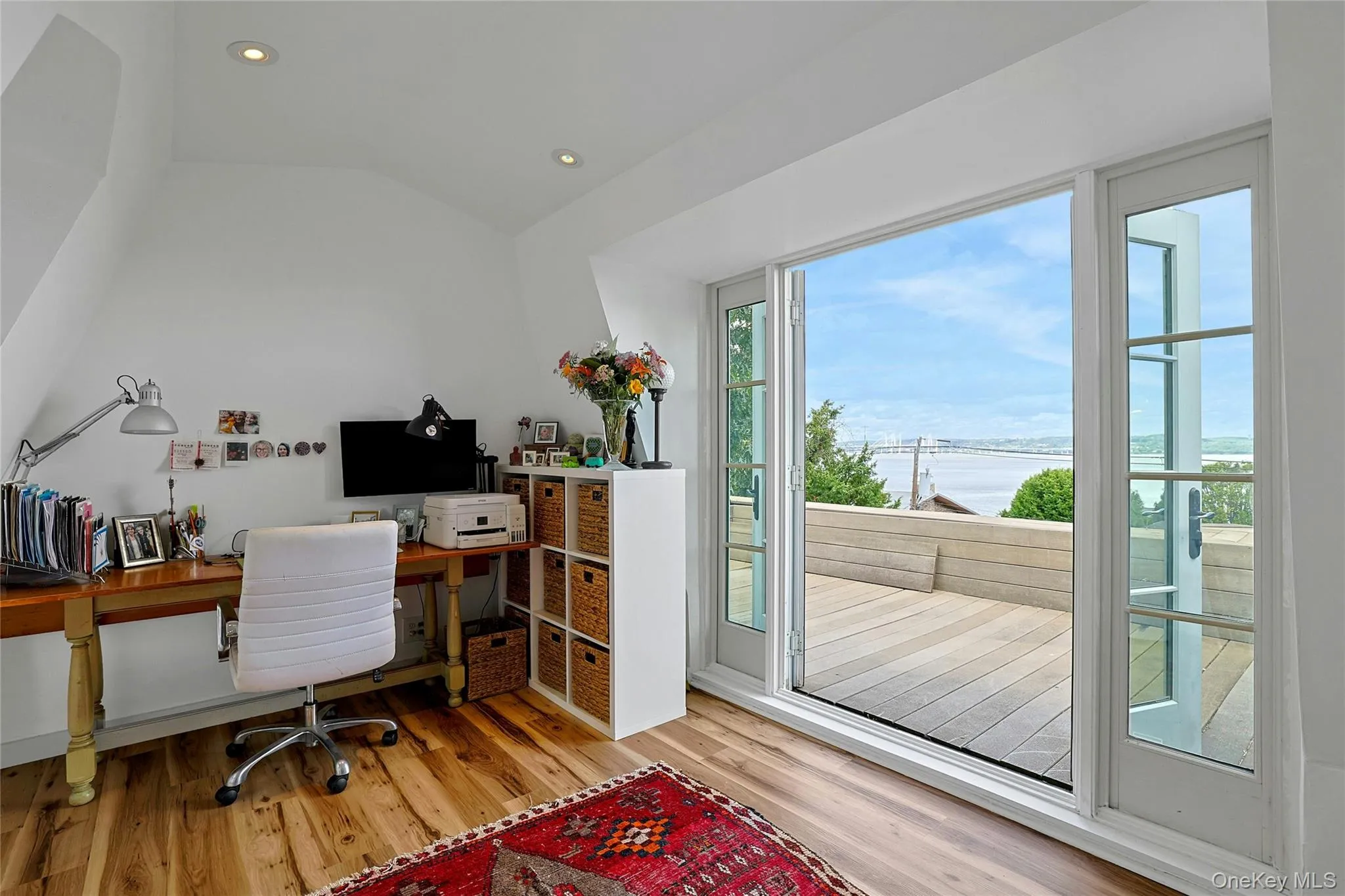 office or excersize room with french doors to the deck with unobstructed river and bridge views office or excersize room with french doors to the deck with unobstructed river and bridge views
