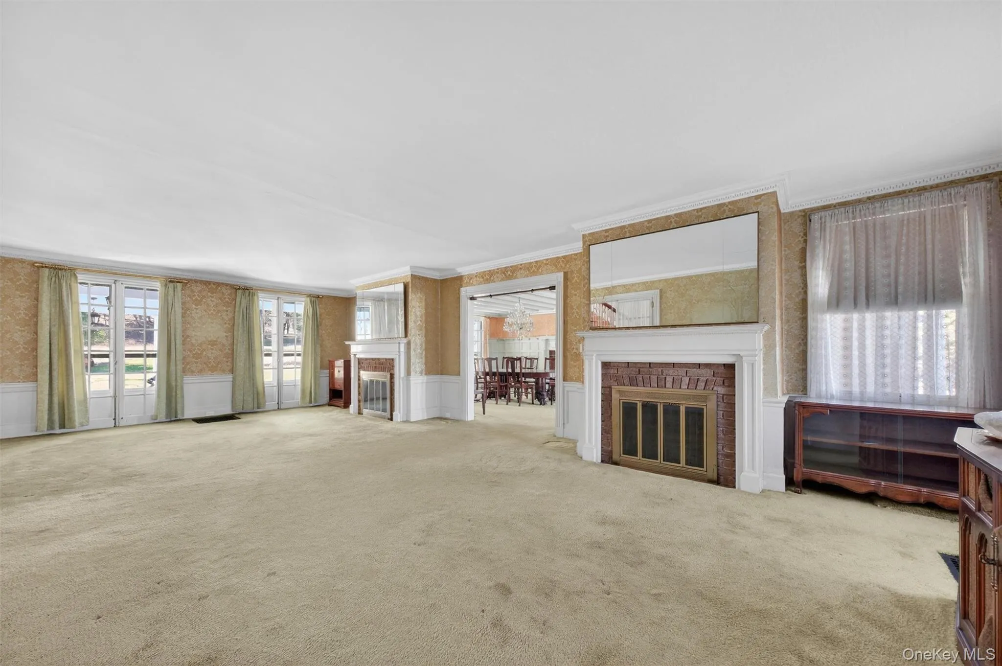 Formal living room with 2 fireplaces Formal living room with 2 fireplaces