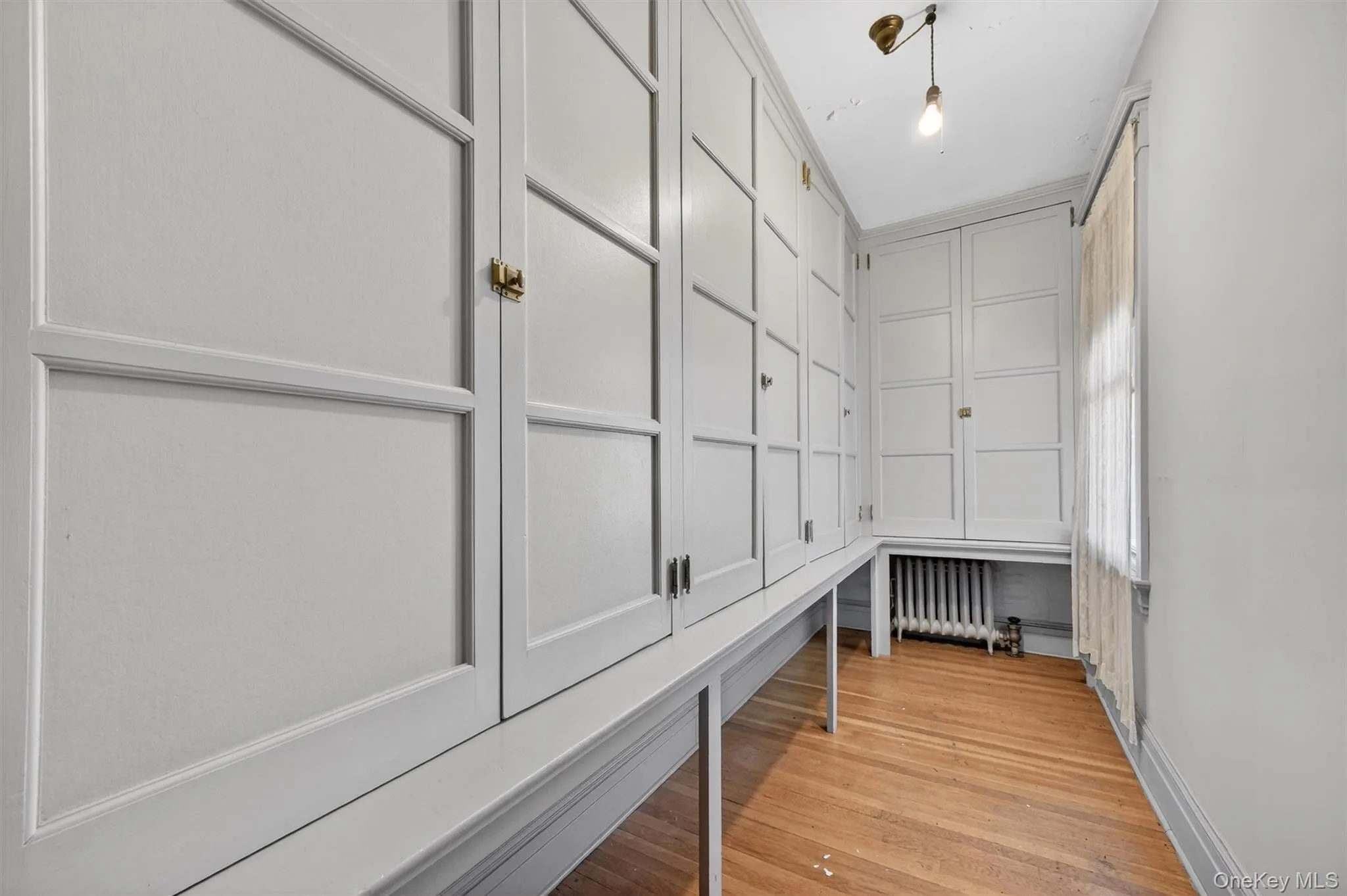 Large linen closet off bedroom hallway Large linen closet off bedroom hallway