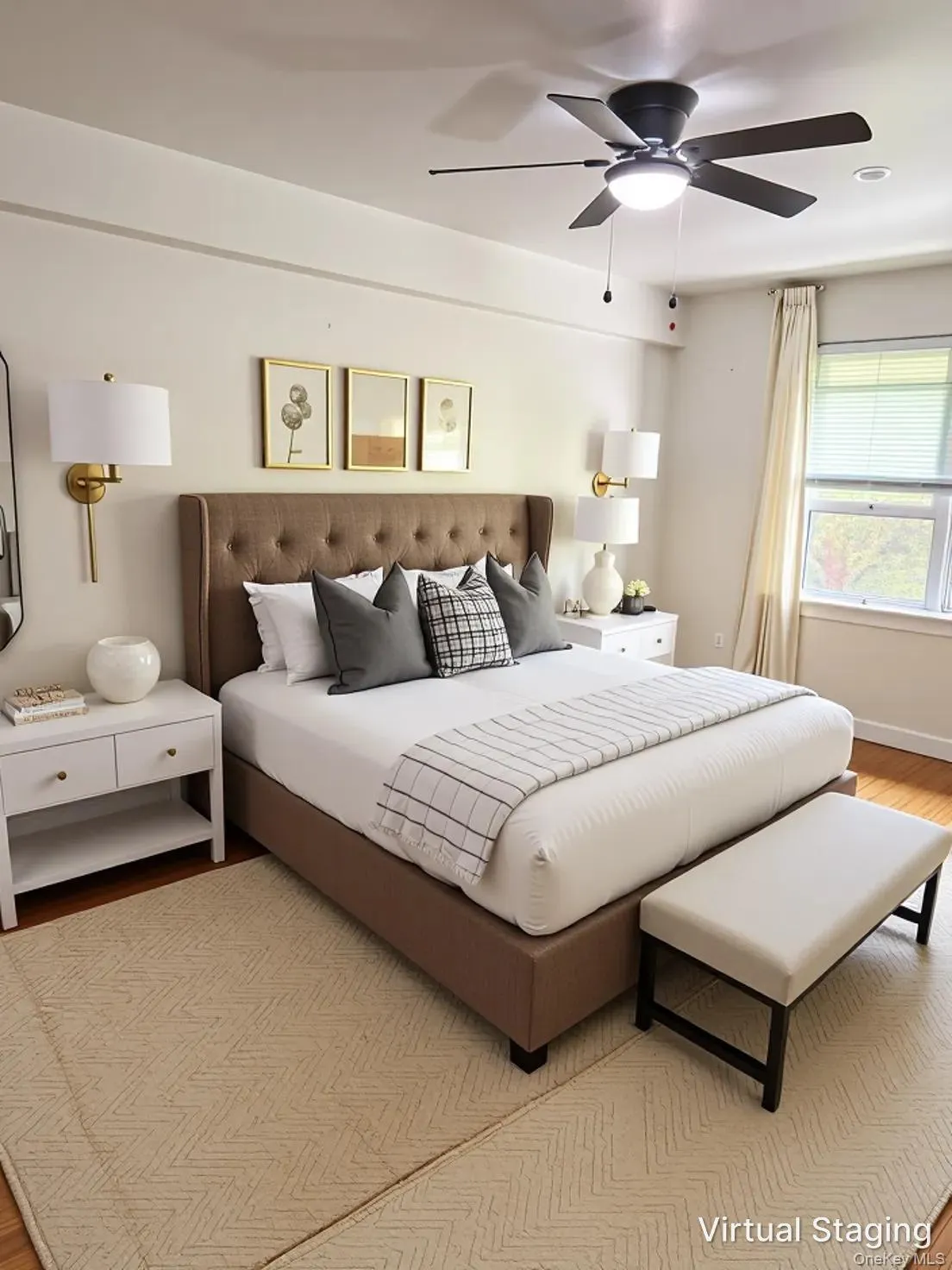 Bedroom virtually staged Bedroom virtually staged