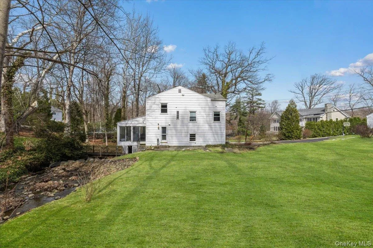 Looking back towards the house from the edge of the property. Looking back towards the house from the edge of the property.