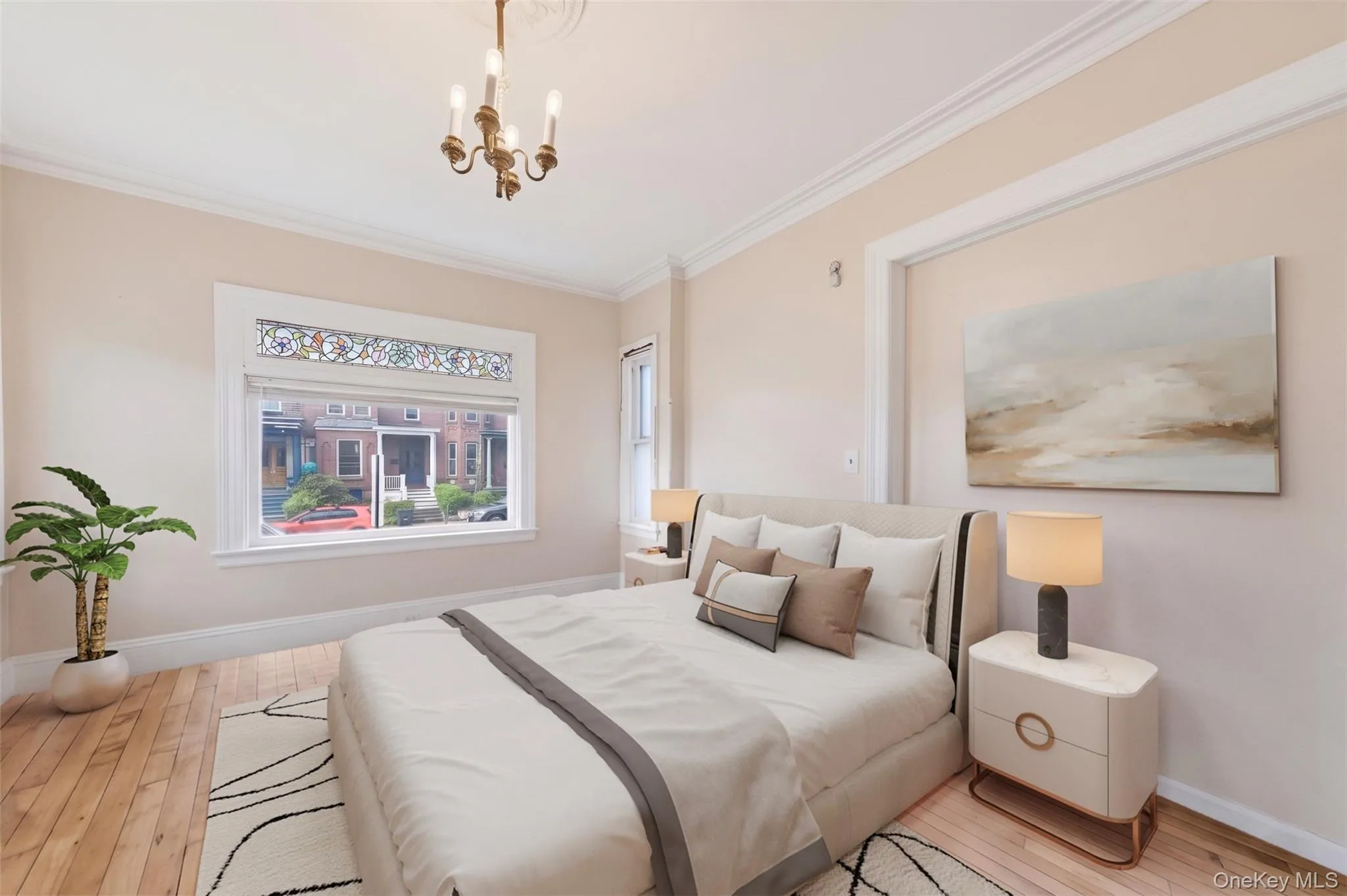 Virtually Staged. Light-filled primary bedroom highlighting charm, character, and generous space. Virtually Staged. Light-filled primary bedroom highlighting charm, character, and generous space.