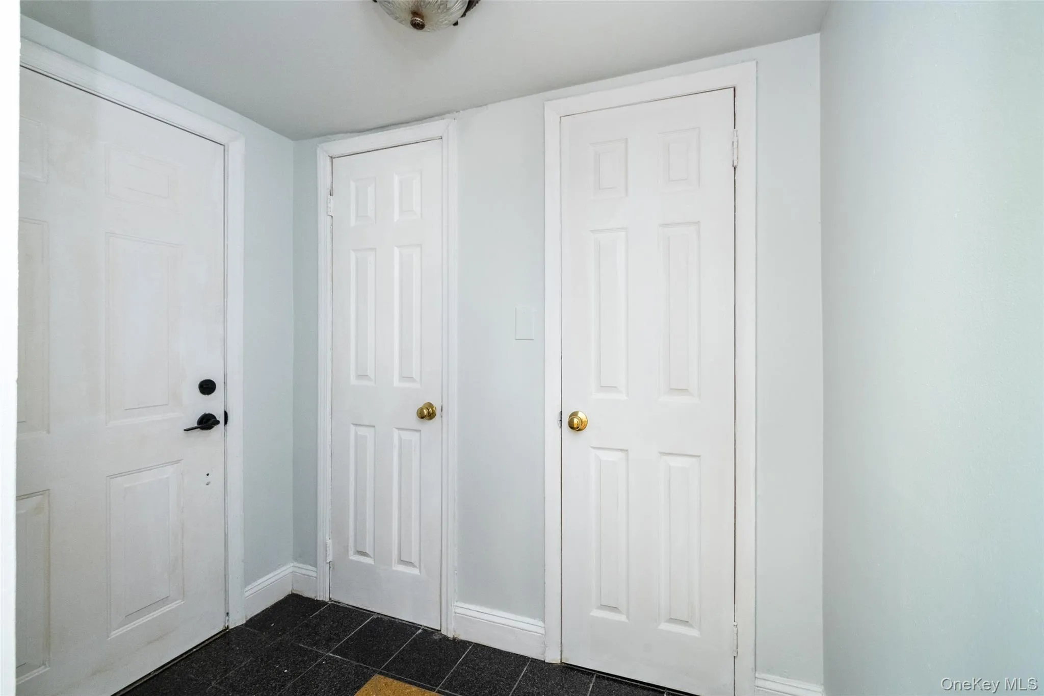 Entrance foyer with two large size closets Entrance foyer with two large size closets