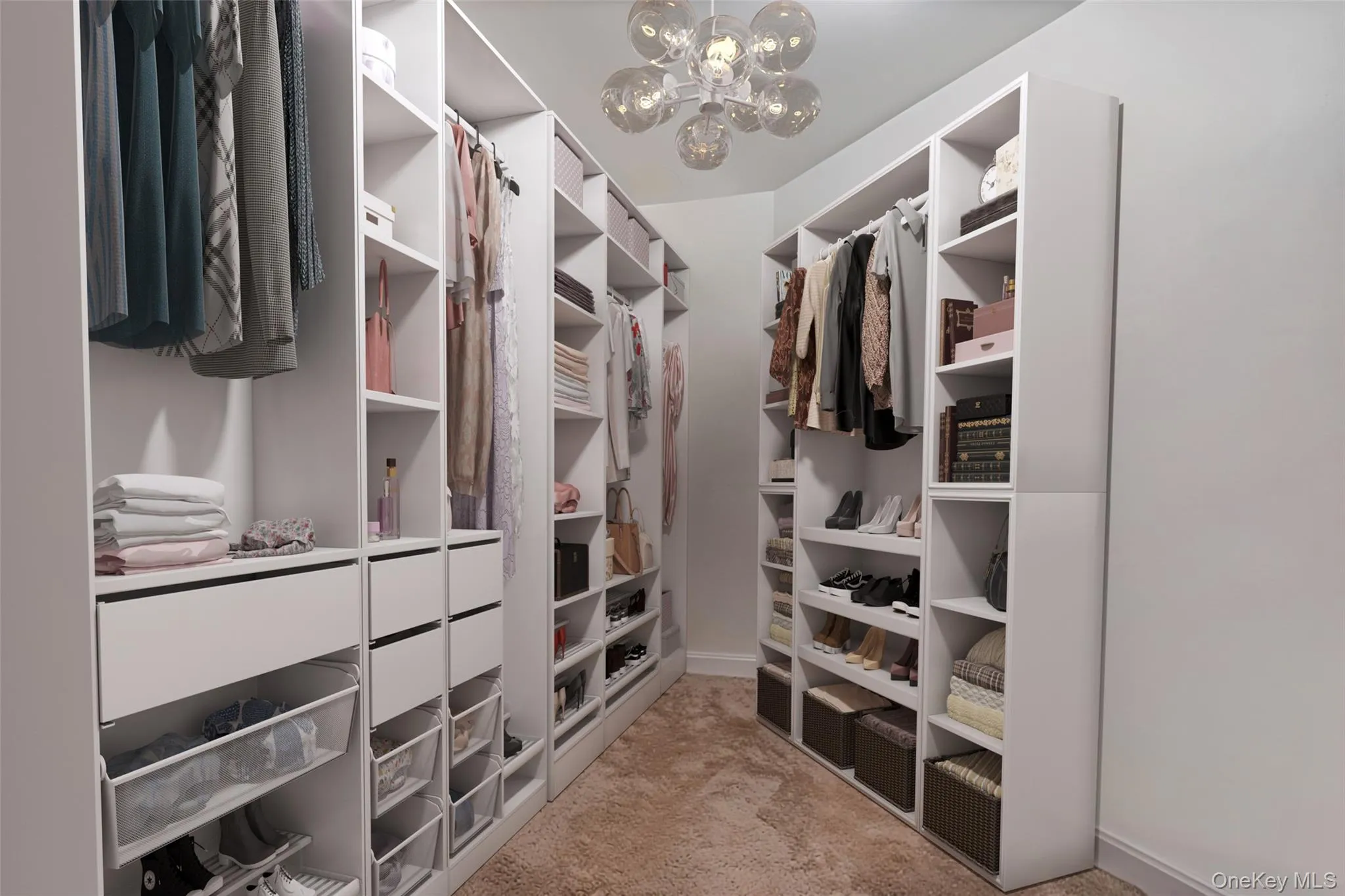 Virtual Rendering of the primary walk-in closet. Virtual Rendering of the primary walk-in closet.