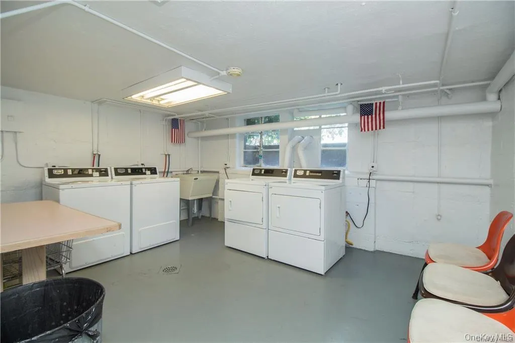Every building has its own laundry room. It's located in the basement. Every building has its own laundry room. It's located in the basement.