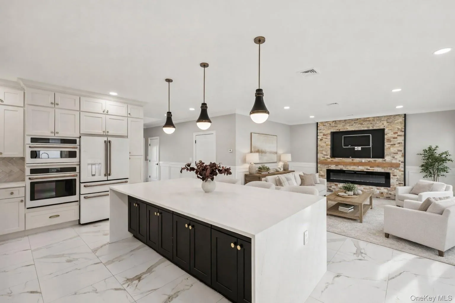 Ai Staged Photo of Kitchen/Living Area Ai Staged Photo of Kitchen/Living Area